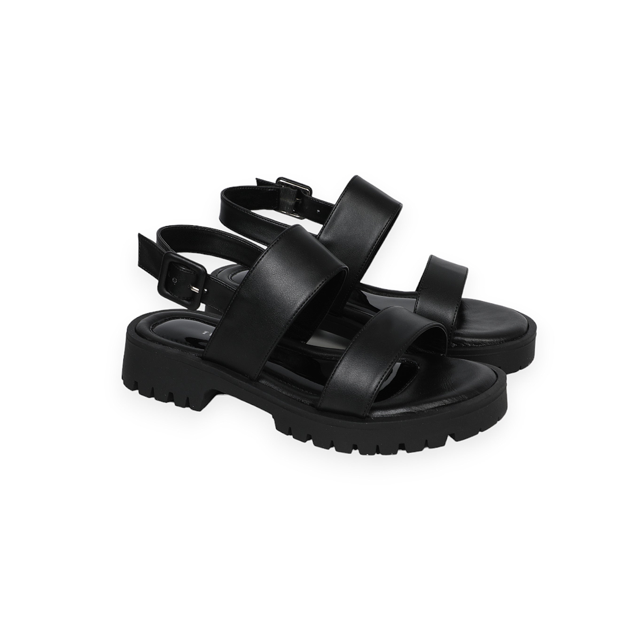 Comfortable Black Sandals With Ankle Strap