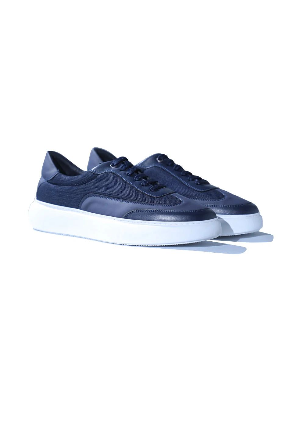 Navy Casual Lace-Up Shoes
