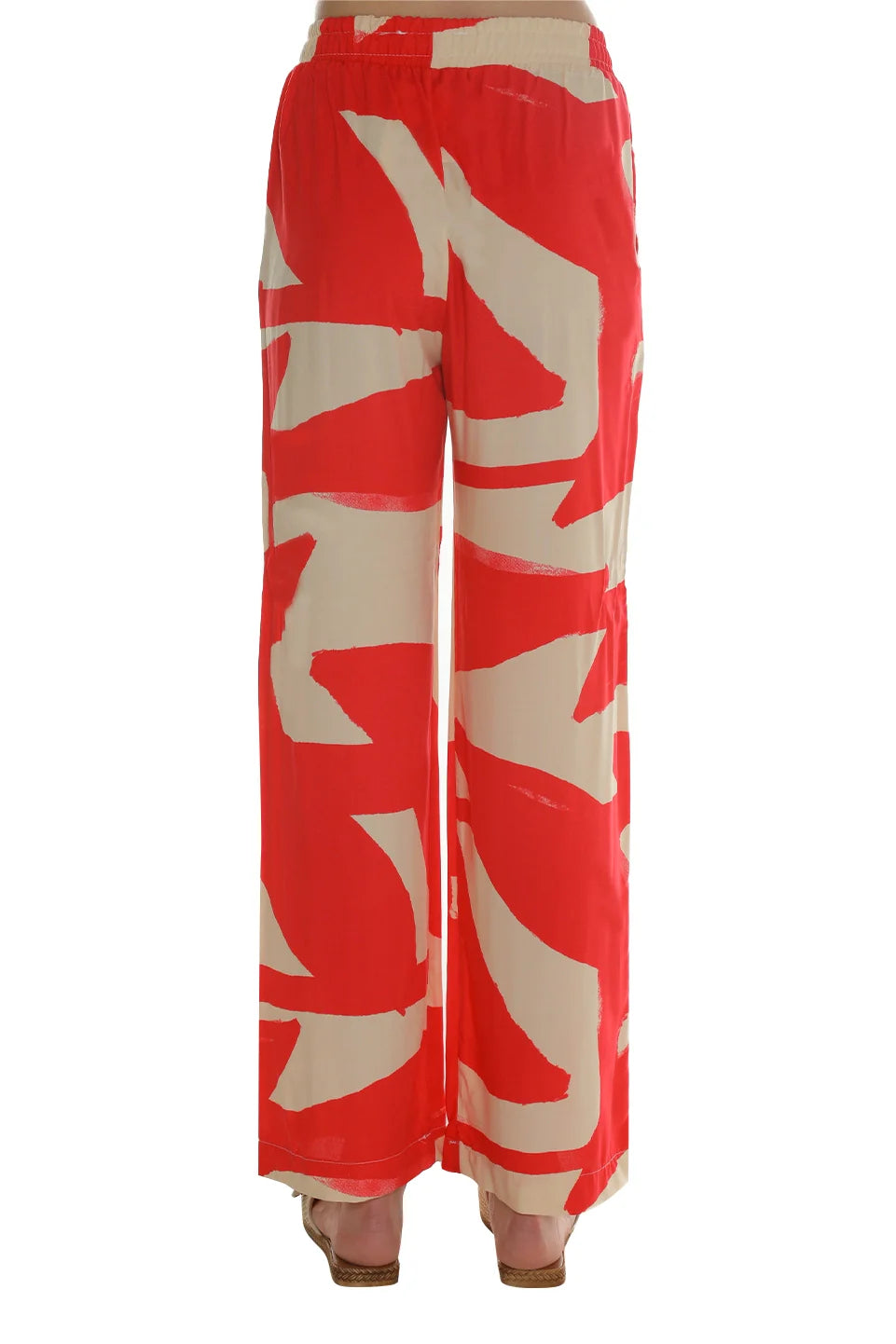 Coral Casual Pant With Printed Design