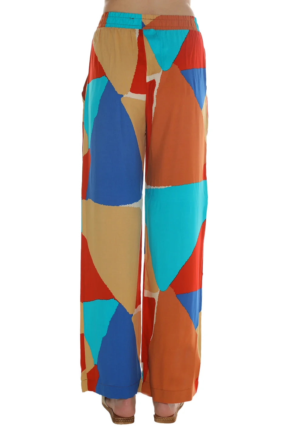 Multicolor Casual Pant With Printed Design