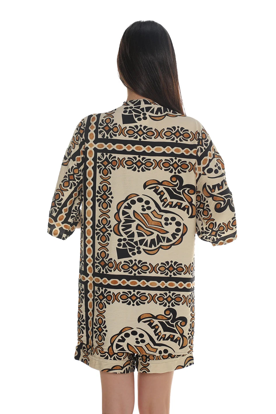 Havan Cardigan & Short Sets With Printed Design