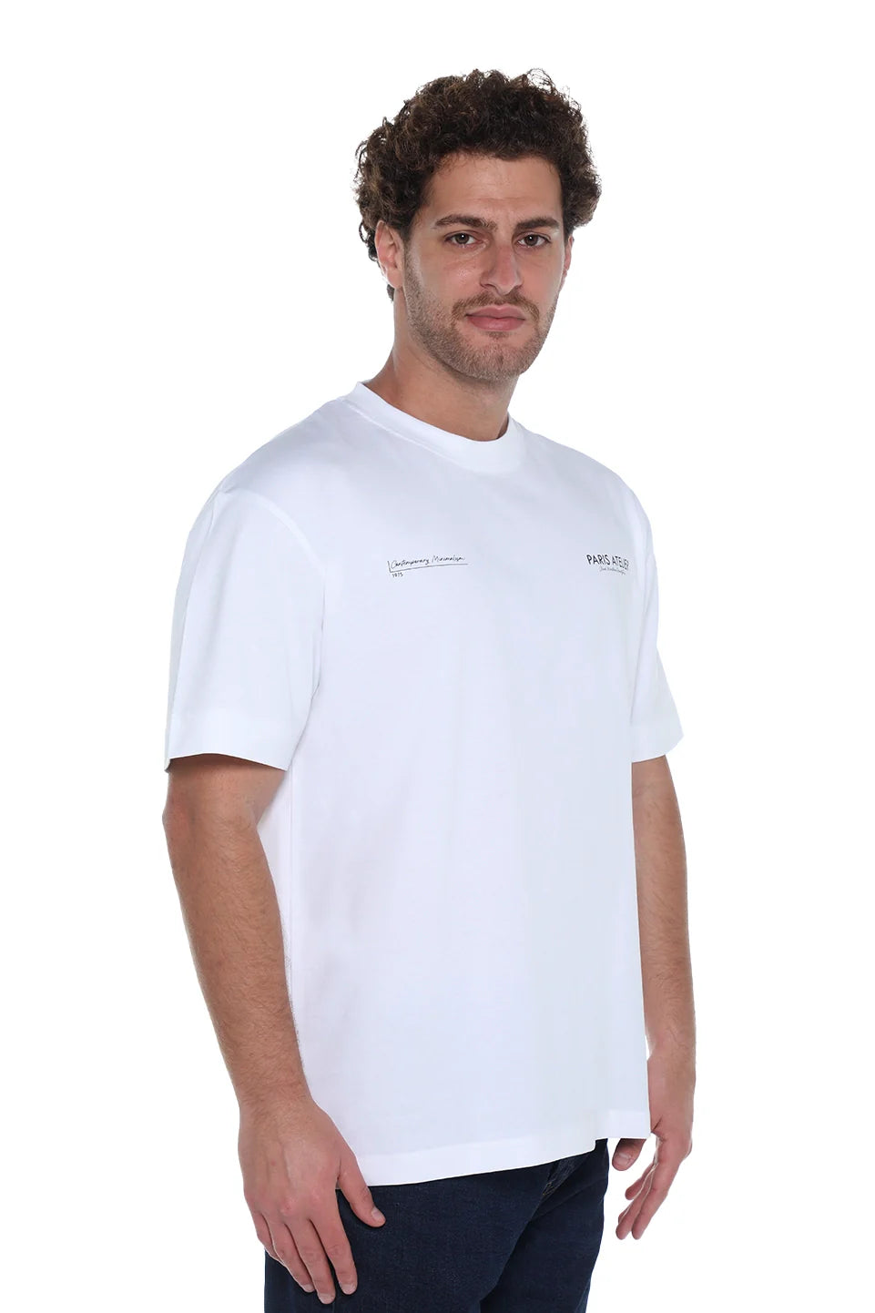 White Oversized T-Shirt With Front Design