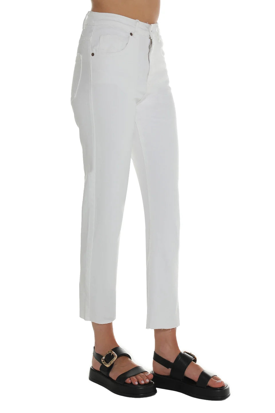 White Plain Basic Jeans