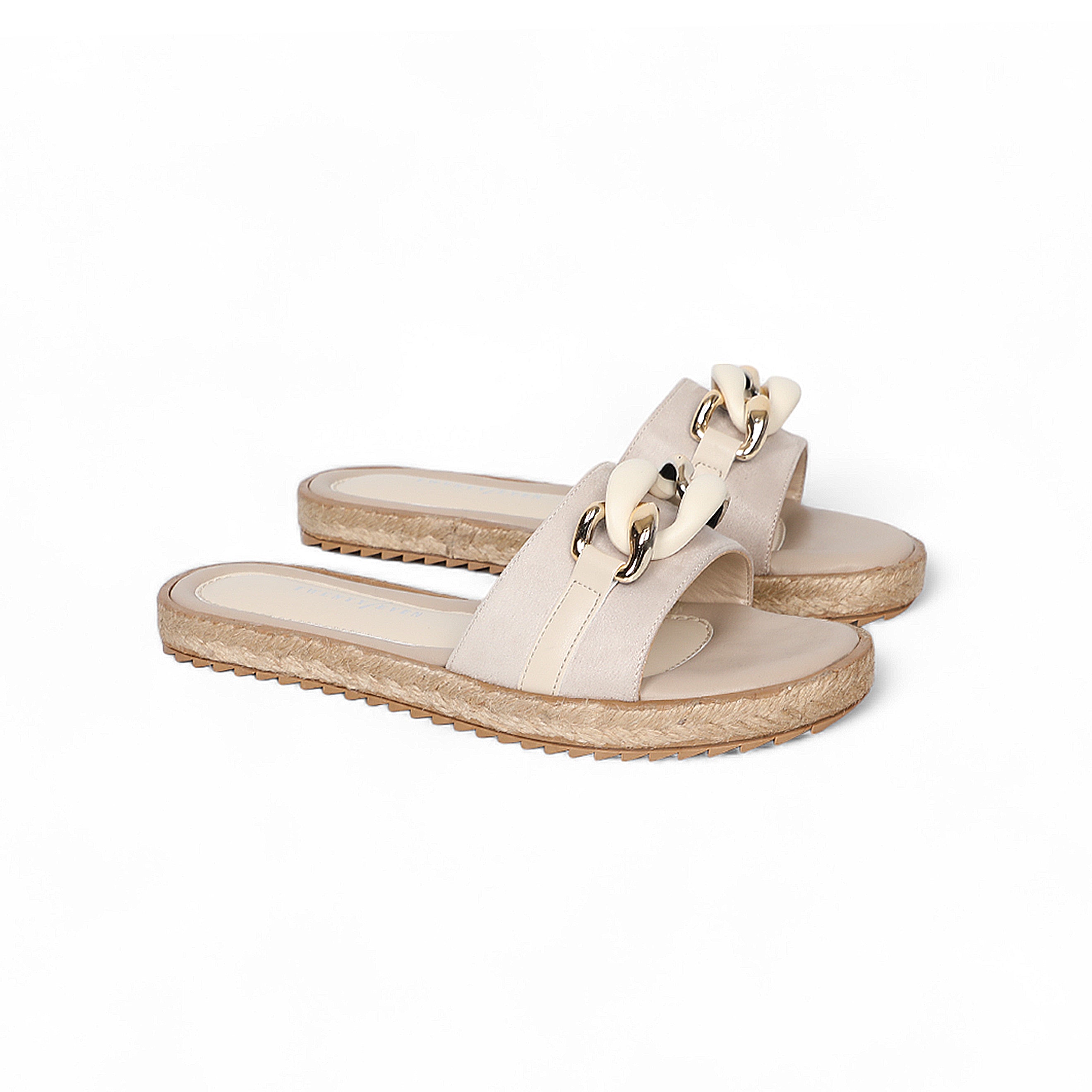 Women Beige Slipper With Bamboo Insole