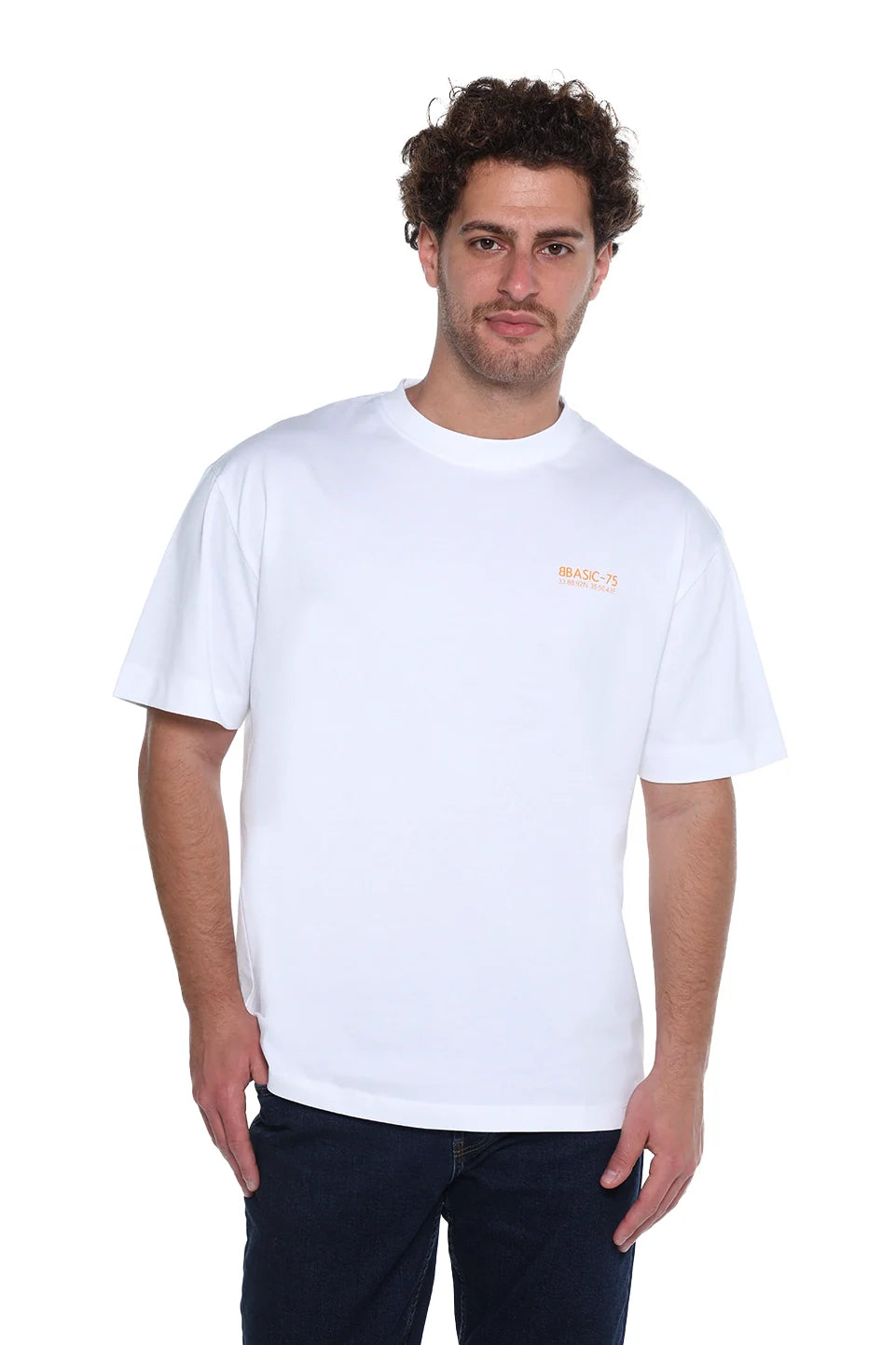 White Cotton Oversized T-Shirt With Back Design
