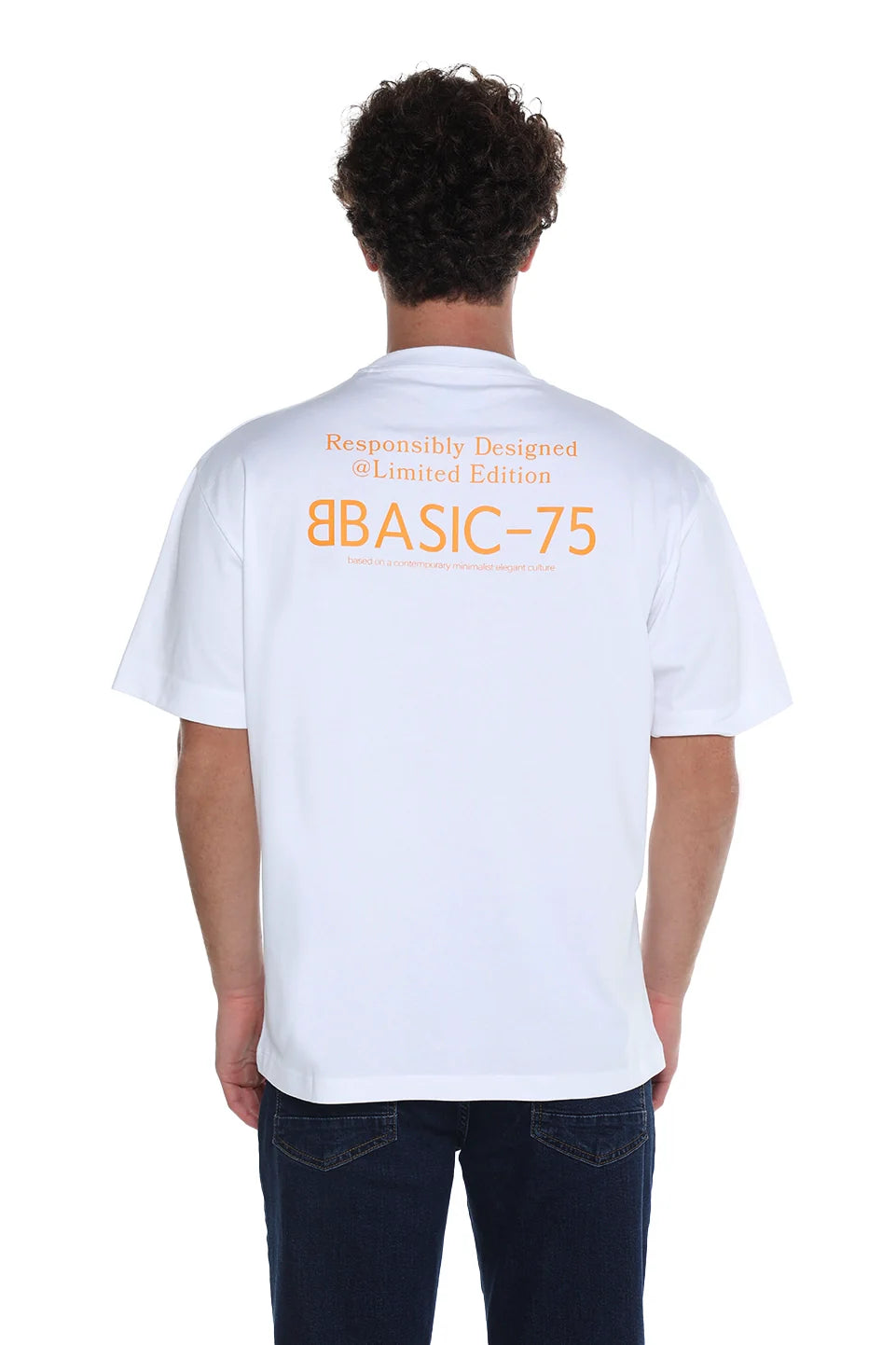 White Cotton Oversized T-Shirt With Back Design