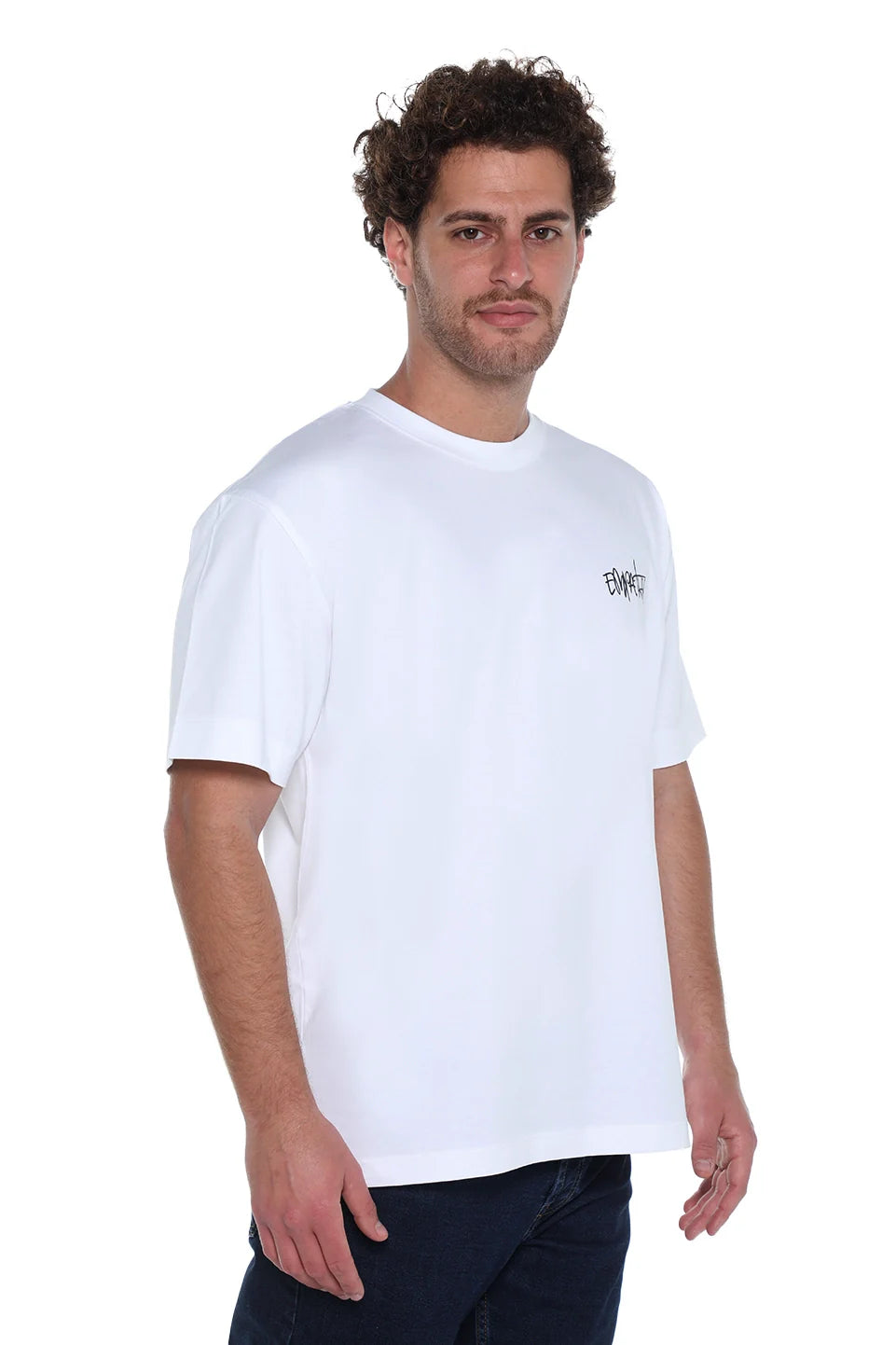 White Oversized T-Shirt With "Empathy" Back Design