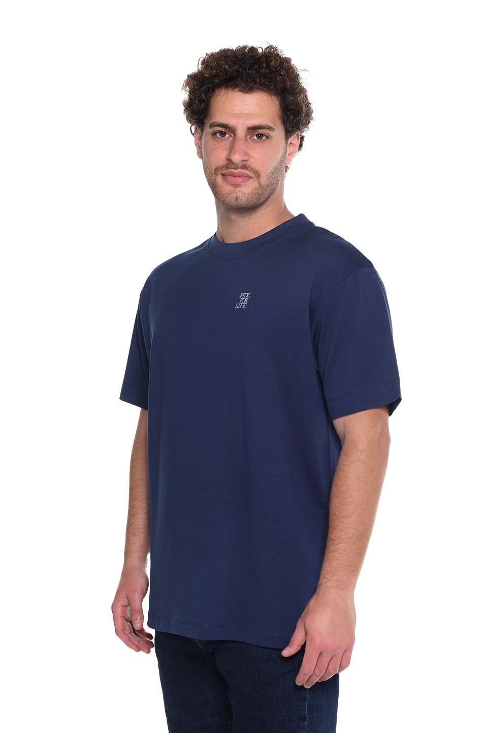 Oversized Navy T-Shirt With Back Design