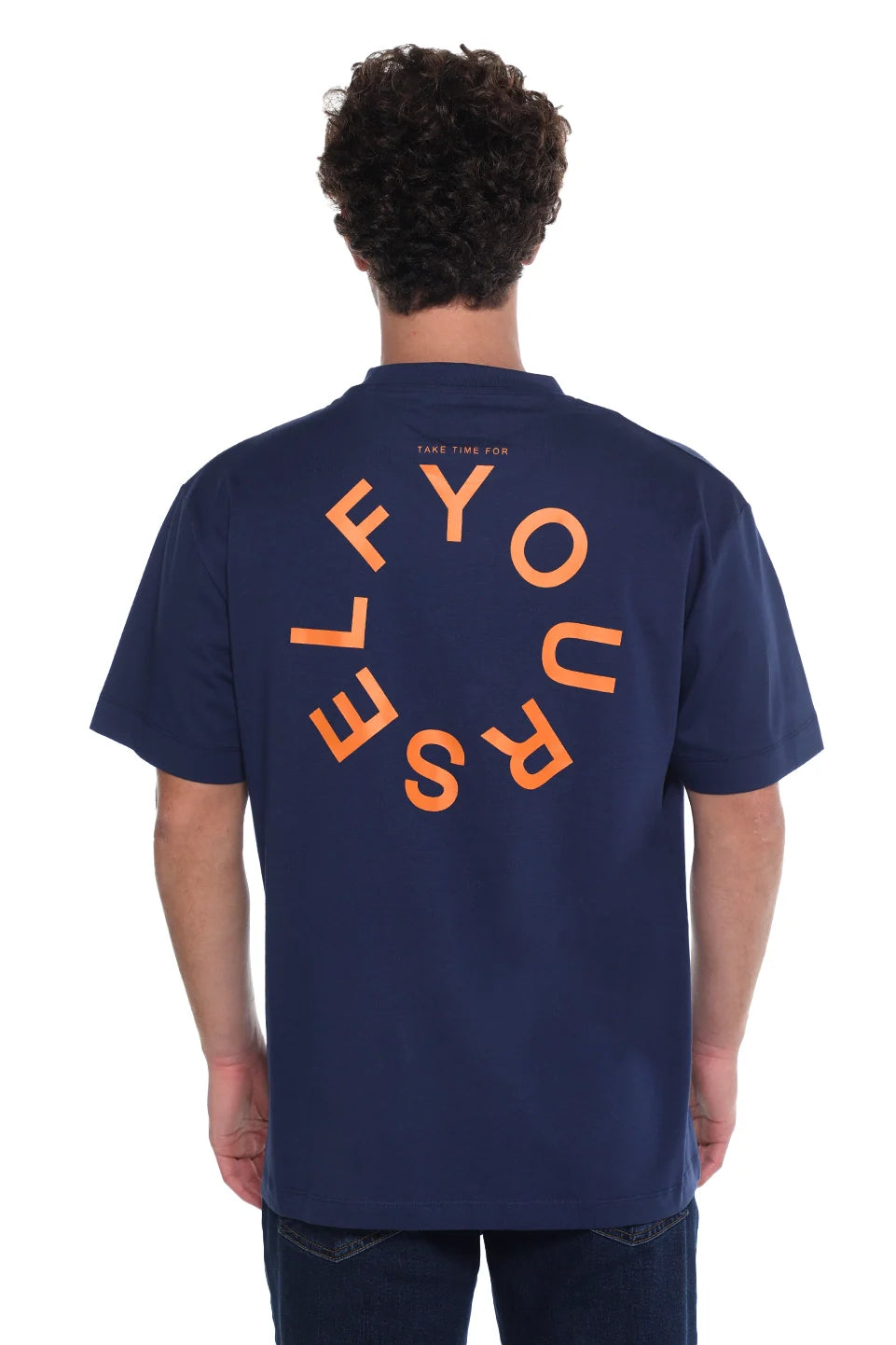 Navy Oversized T-Shirt With Back Design