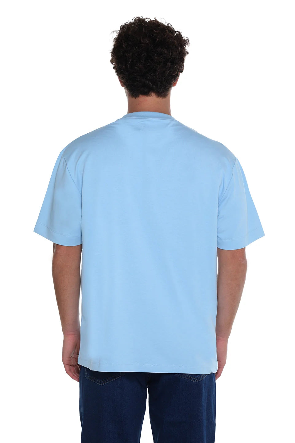 Oversized Blue T-Shirt With "Club" Front Design