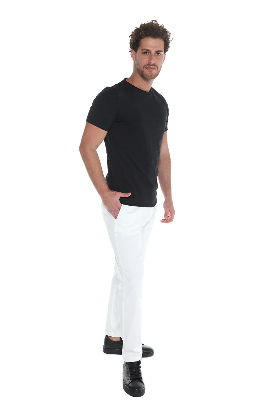 Black Jack Dapper Short Sleeved Basic T-shirt With Round Neck