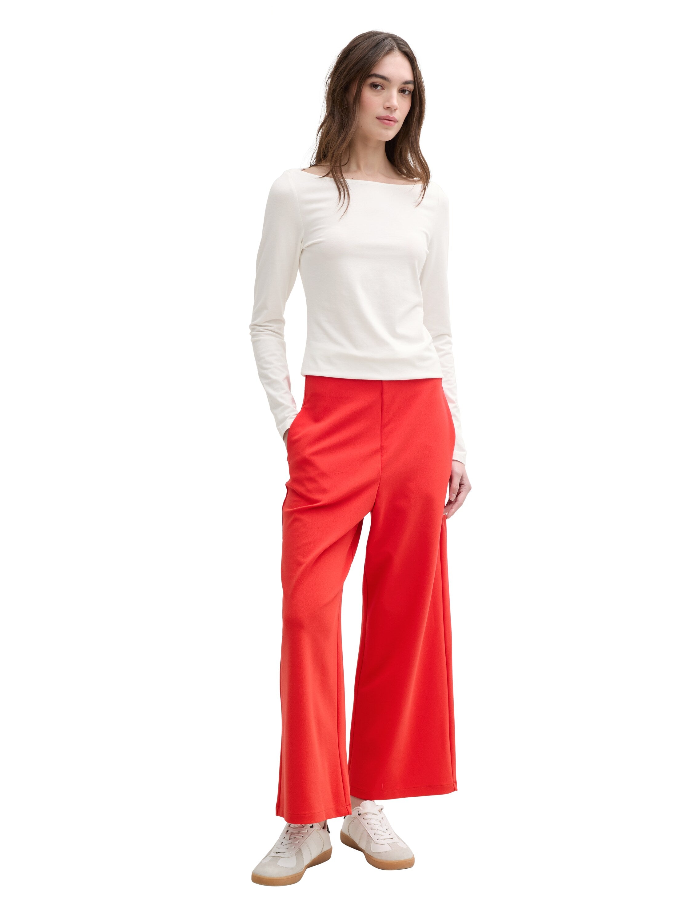Tom Tailor Long Sleeved Off White T-Shirt