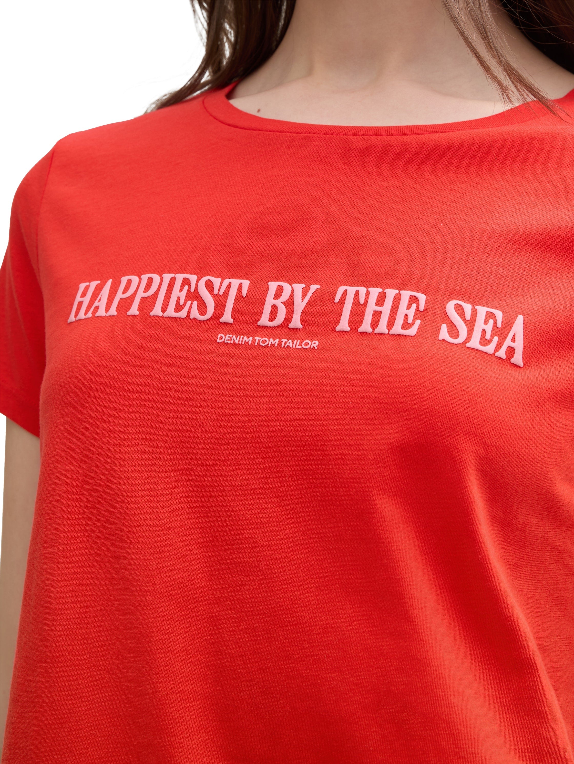Tom Tailor Scarlet Red T-Shirt With Print