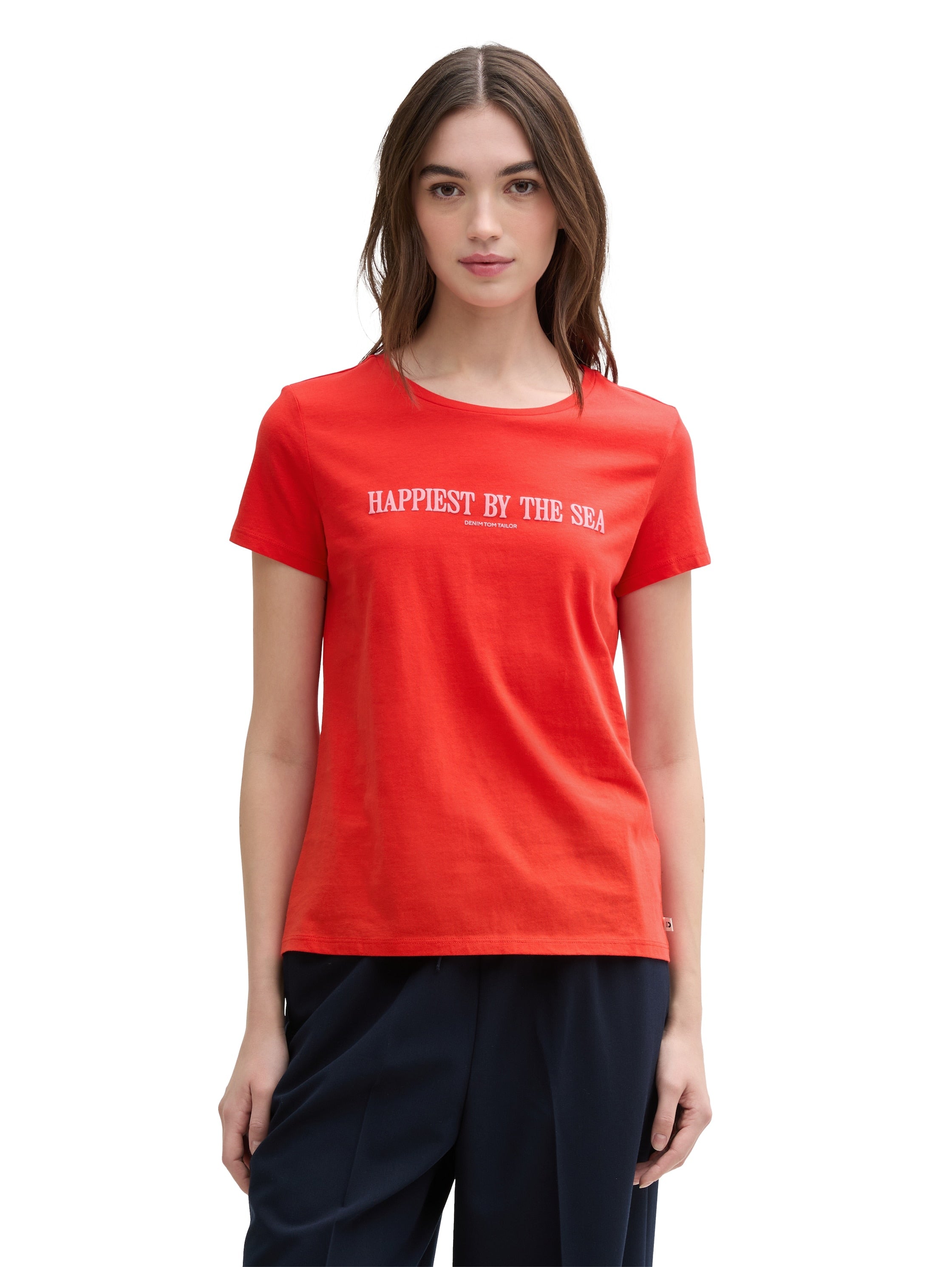 Tom Tailor Scarlet Red T-Shirt With Print
