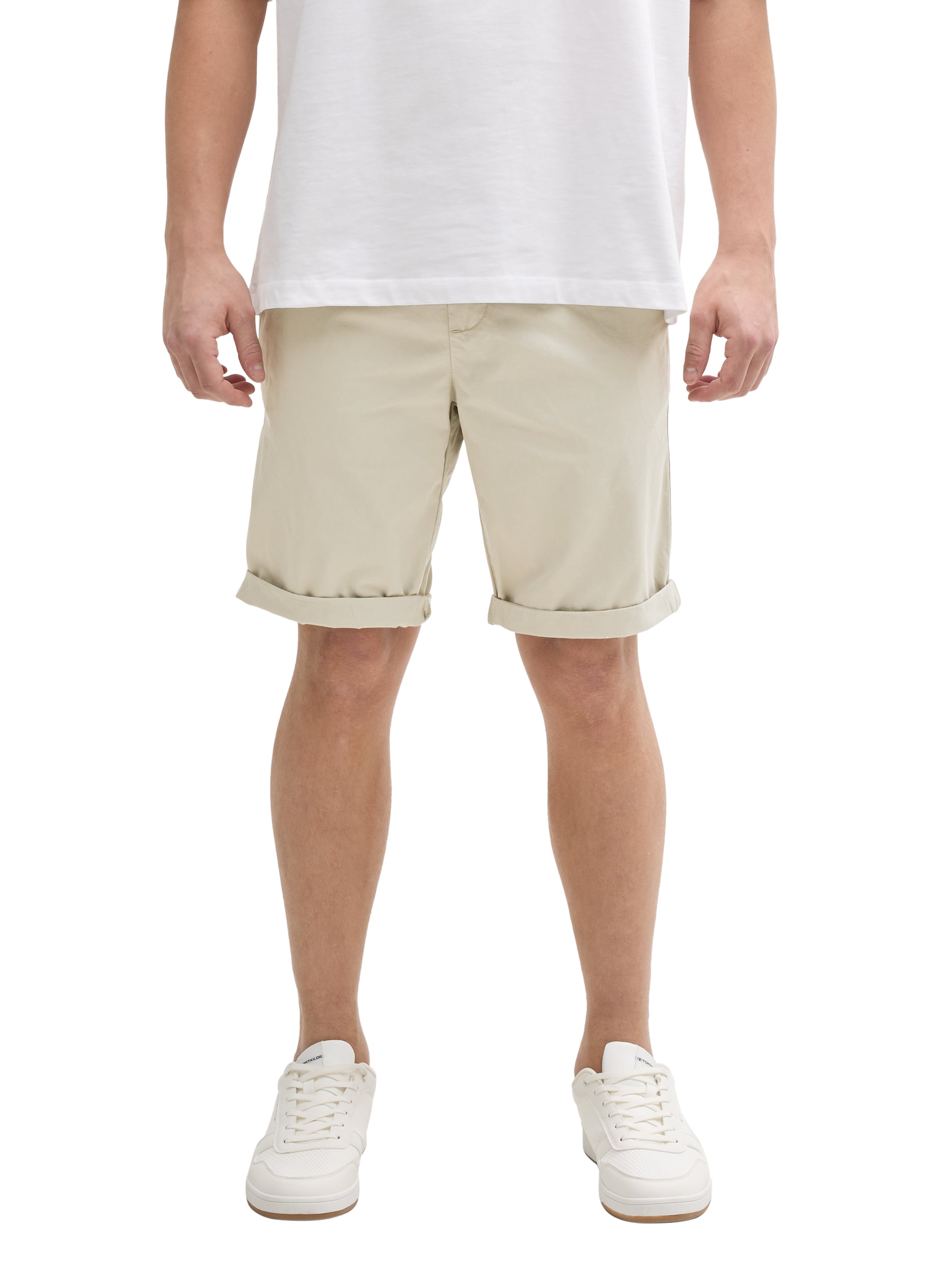 Tom tailor Regular Beige Short With Elasticated Waist Cotton Band