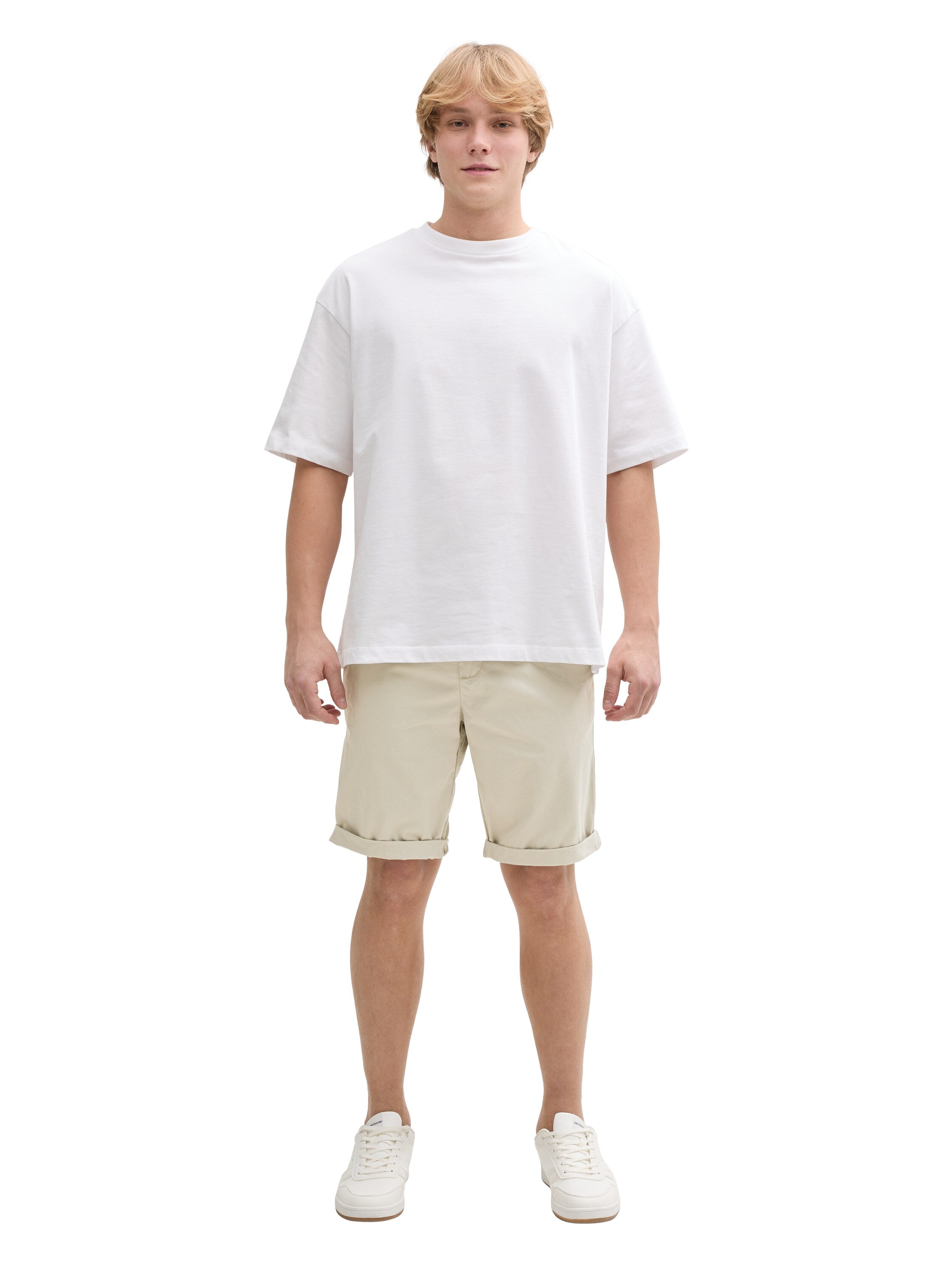 Tom tailor Regular Beige Short With Elasticated Waist Cotton Band