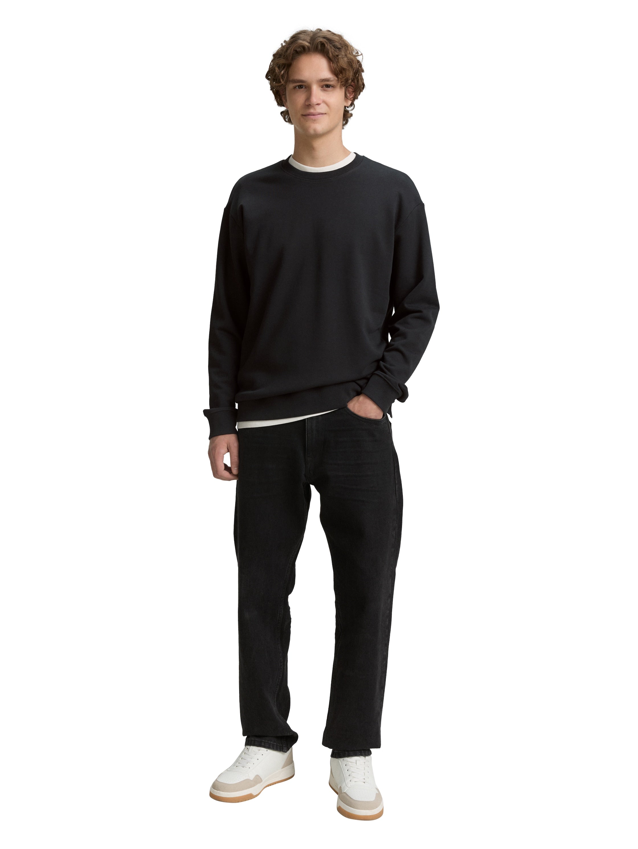 Tom Tailor Black Cotton Sweater