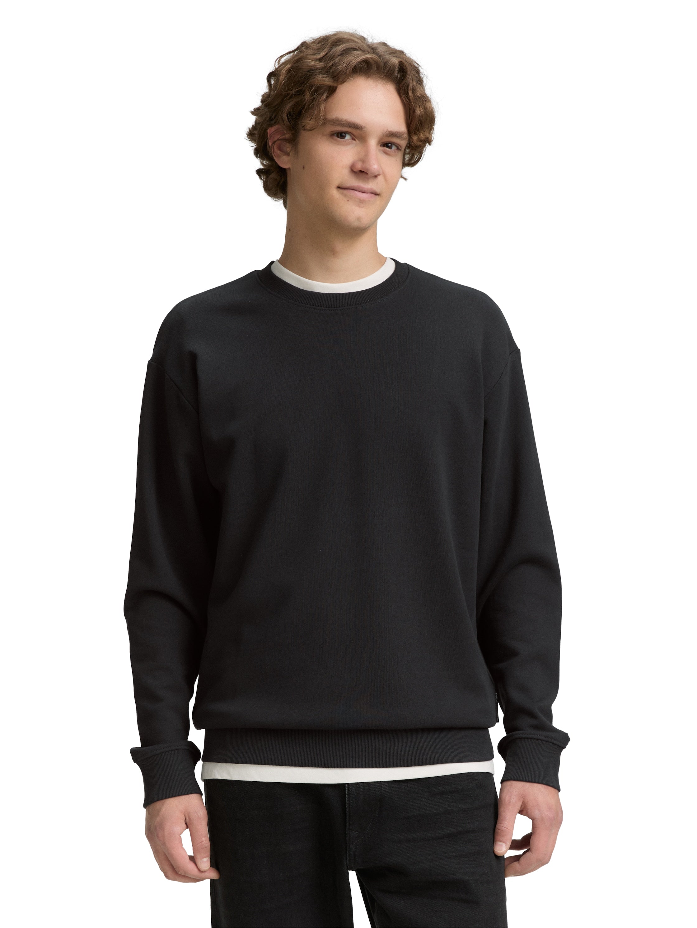 Tom Tailor Black Cotton Sweater