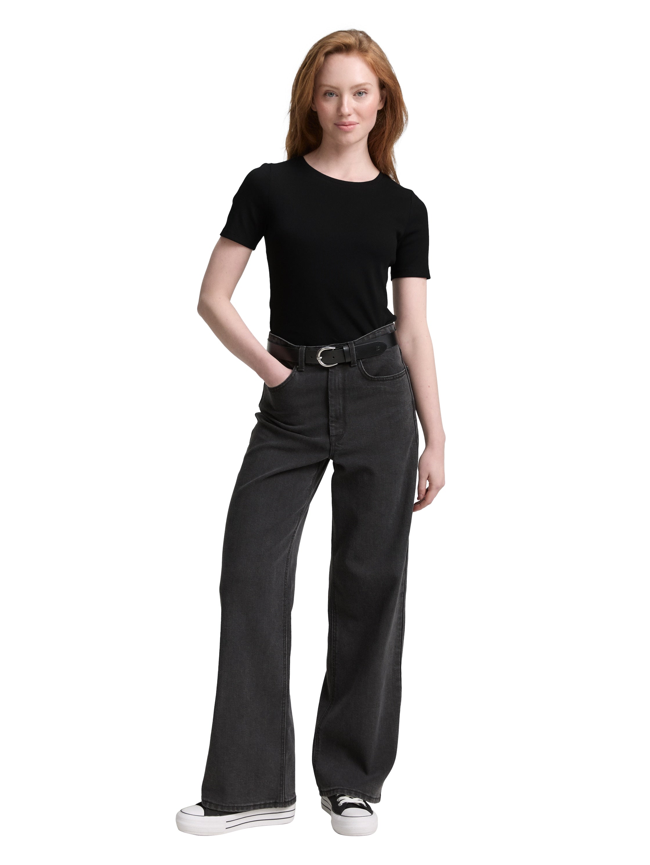 Tom Tailor Black Slim Fit T-shirt