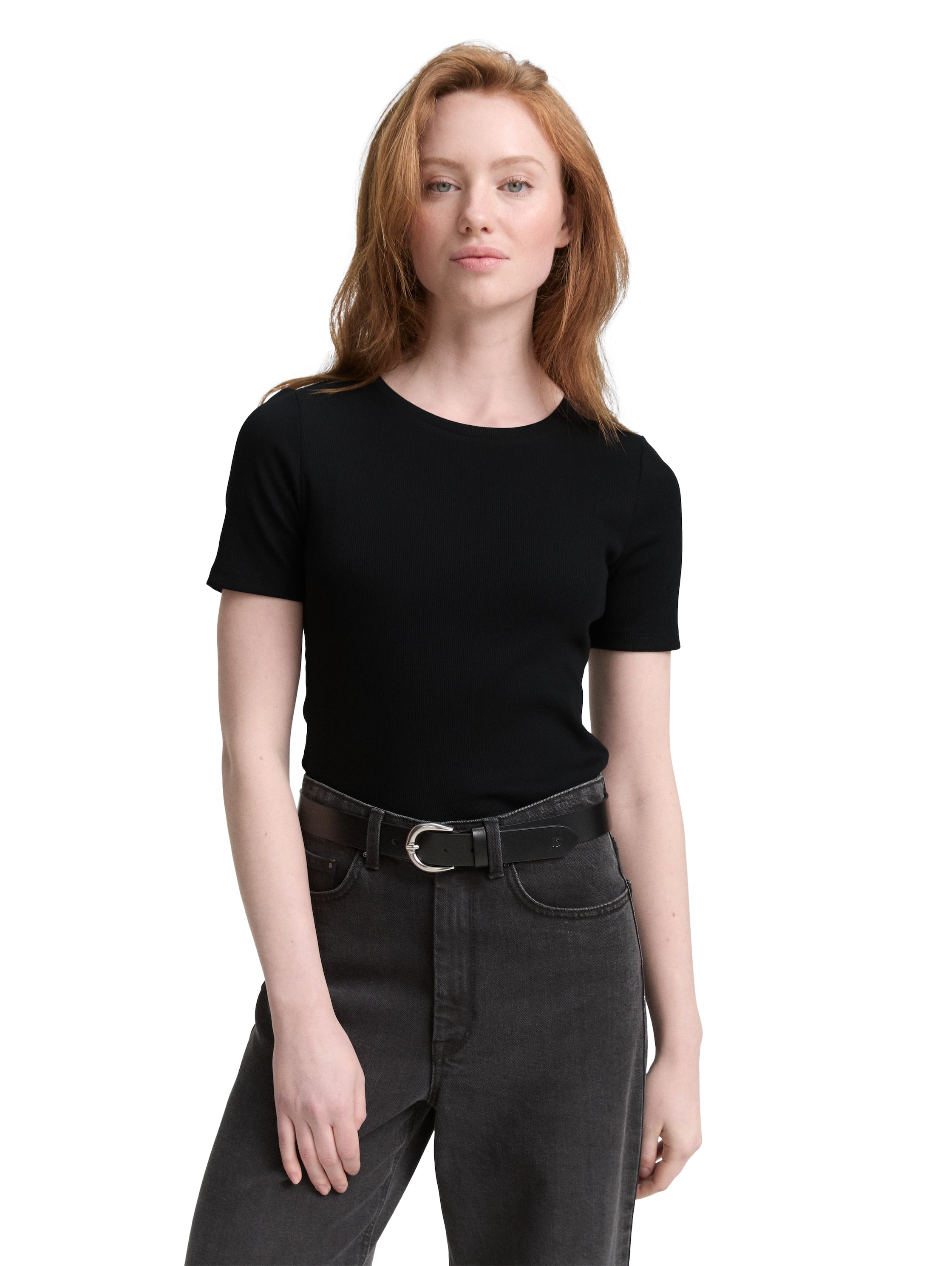 Tom Tailor Black Slim Fit T-shirt