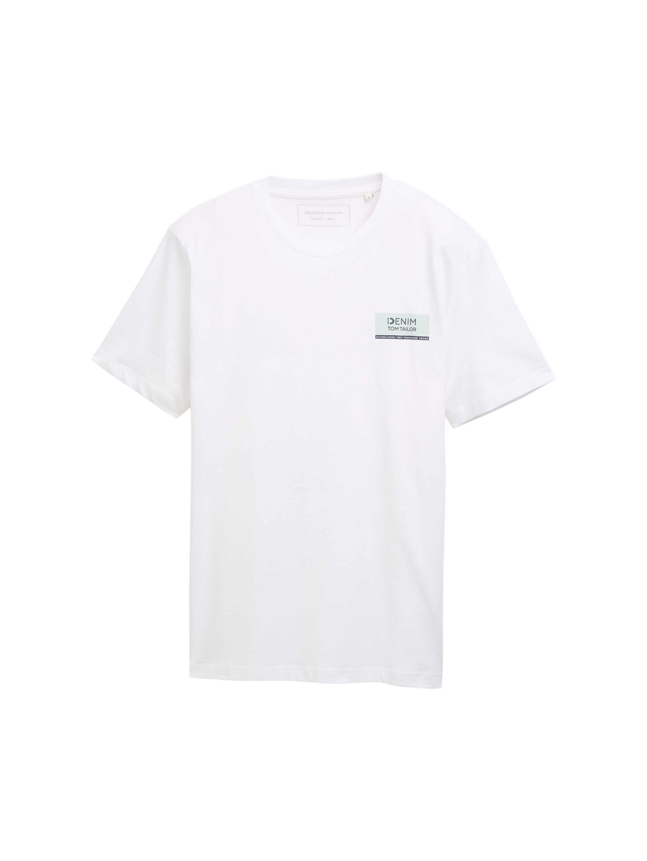 Tom Tailor Basic Outdoor White T-shirt With Logo Print