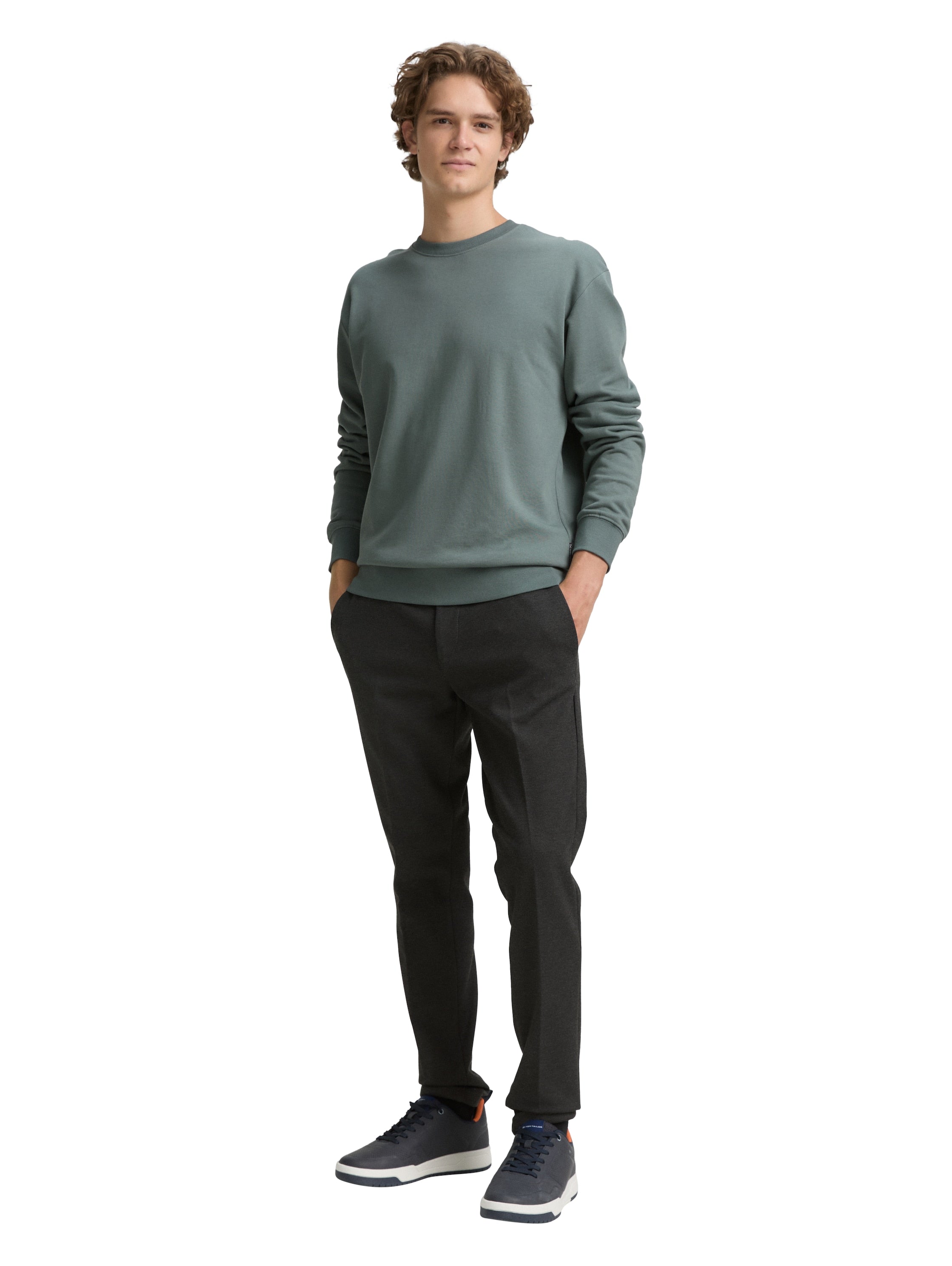 Tom Tailor Mint Grey Cotton Sweater