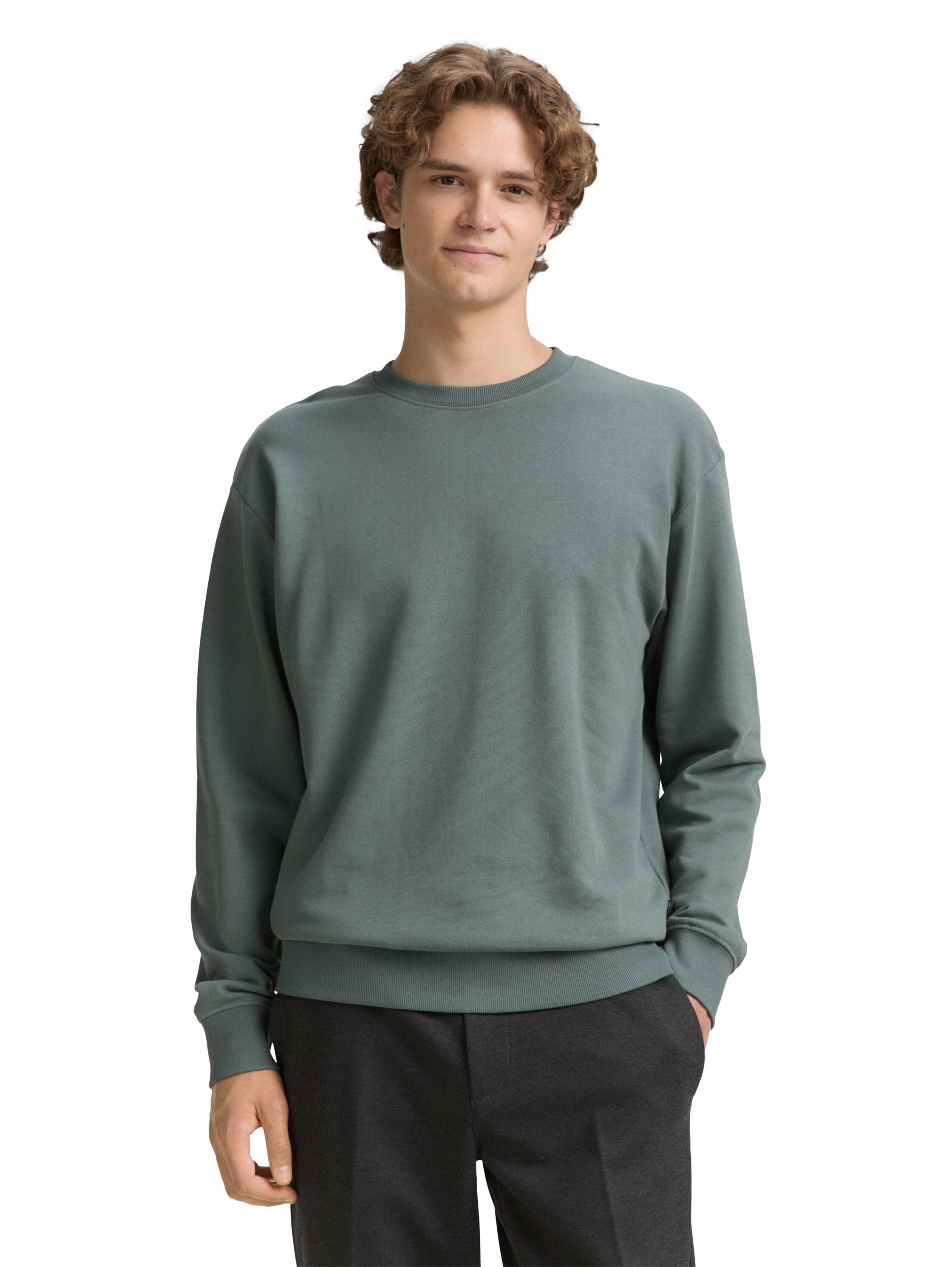 Tom Tailor Mint Grey Cotton Sweater