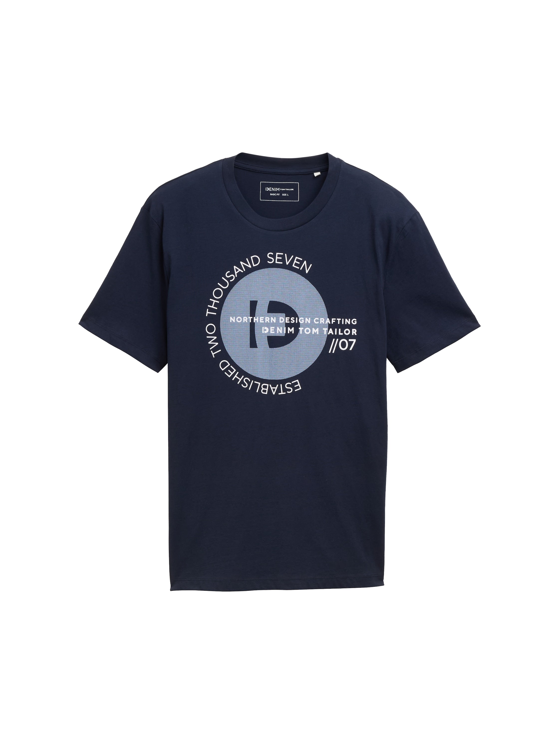Tom Tailor Basic Dark Navy T-shirt With Logo Print