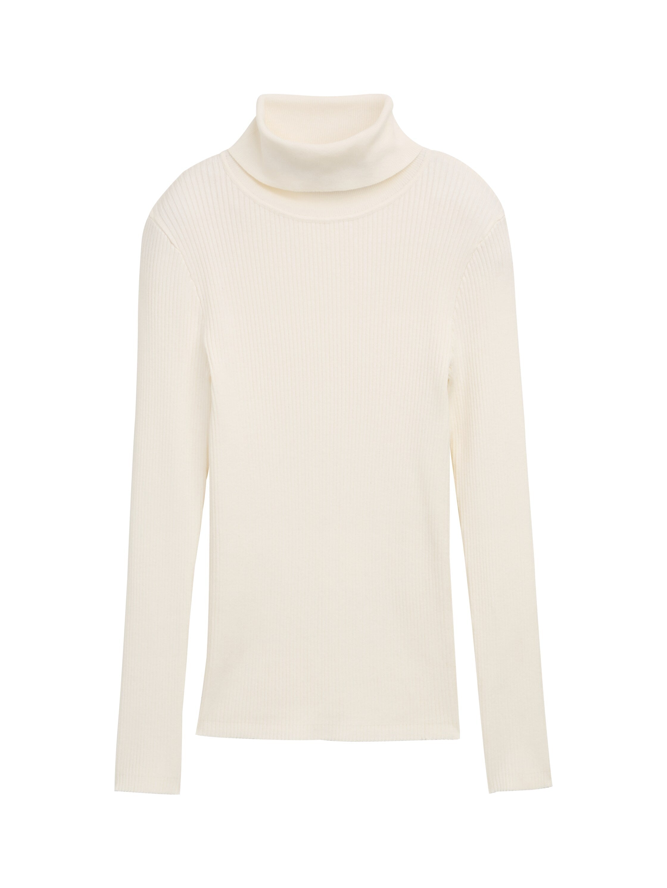 Tom Tailor Ribbed Turtleneck Offwhite Pullover