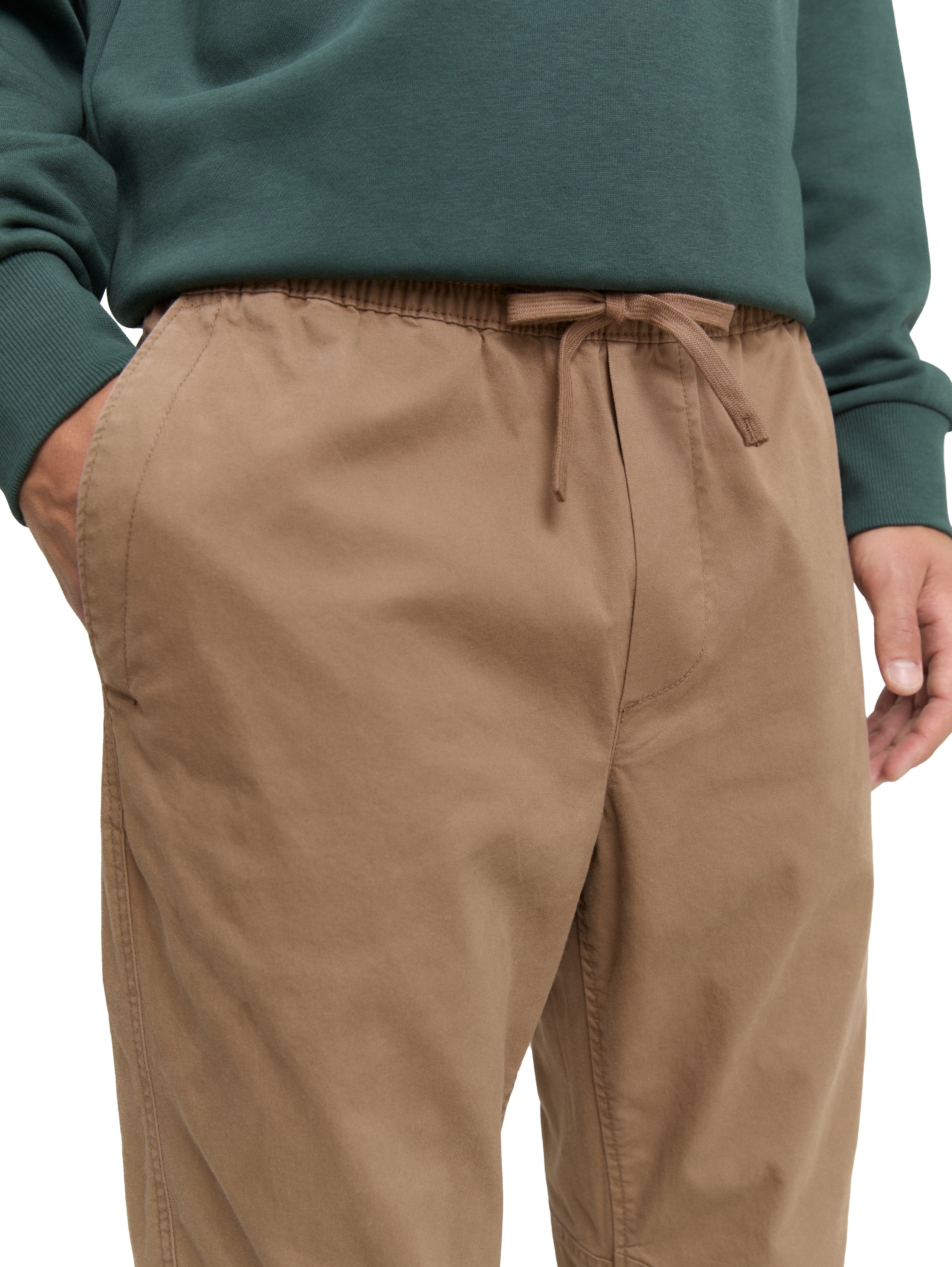 Tom Tailor Beige Jogging With Side Slanted Pockets