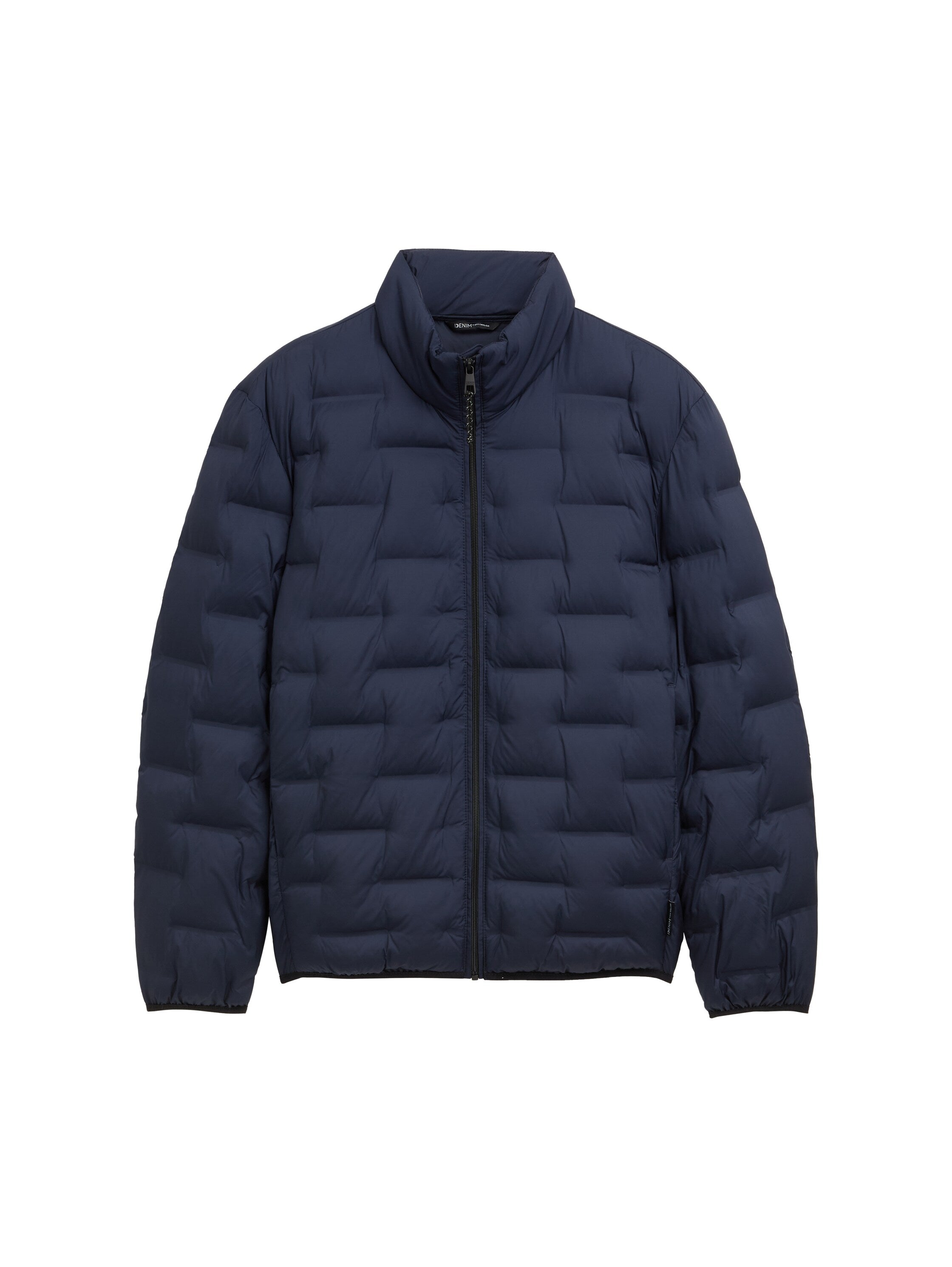Tom Tailor Light Weight Quilted Navy Jacket with Stand Up Collar