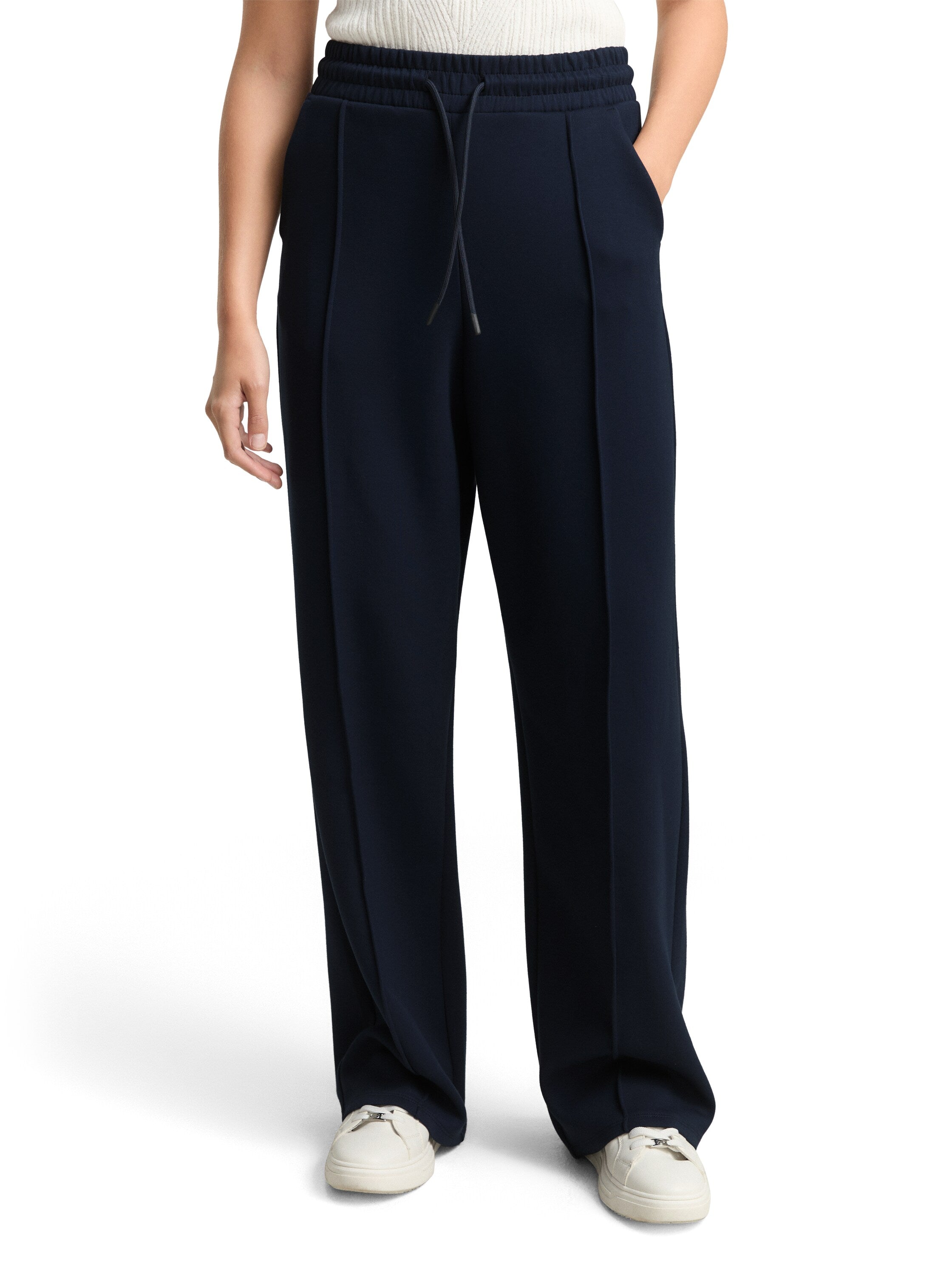 Tom Tailor Navy Blue Straight Scuba Pant