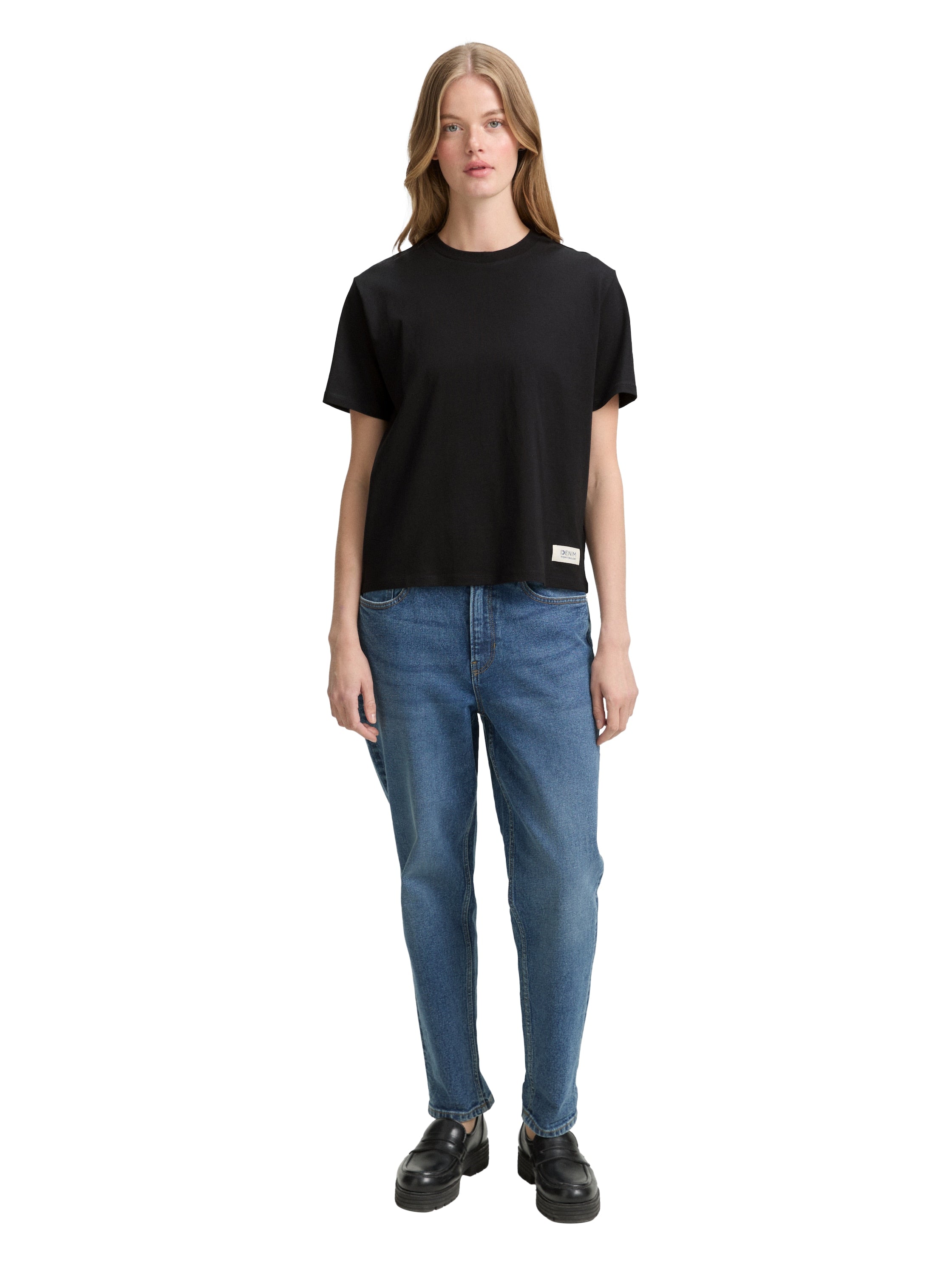 Tom Tailor Boxy Fit Black T-shirt