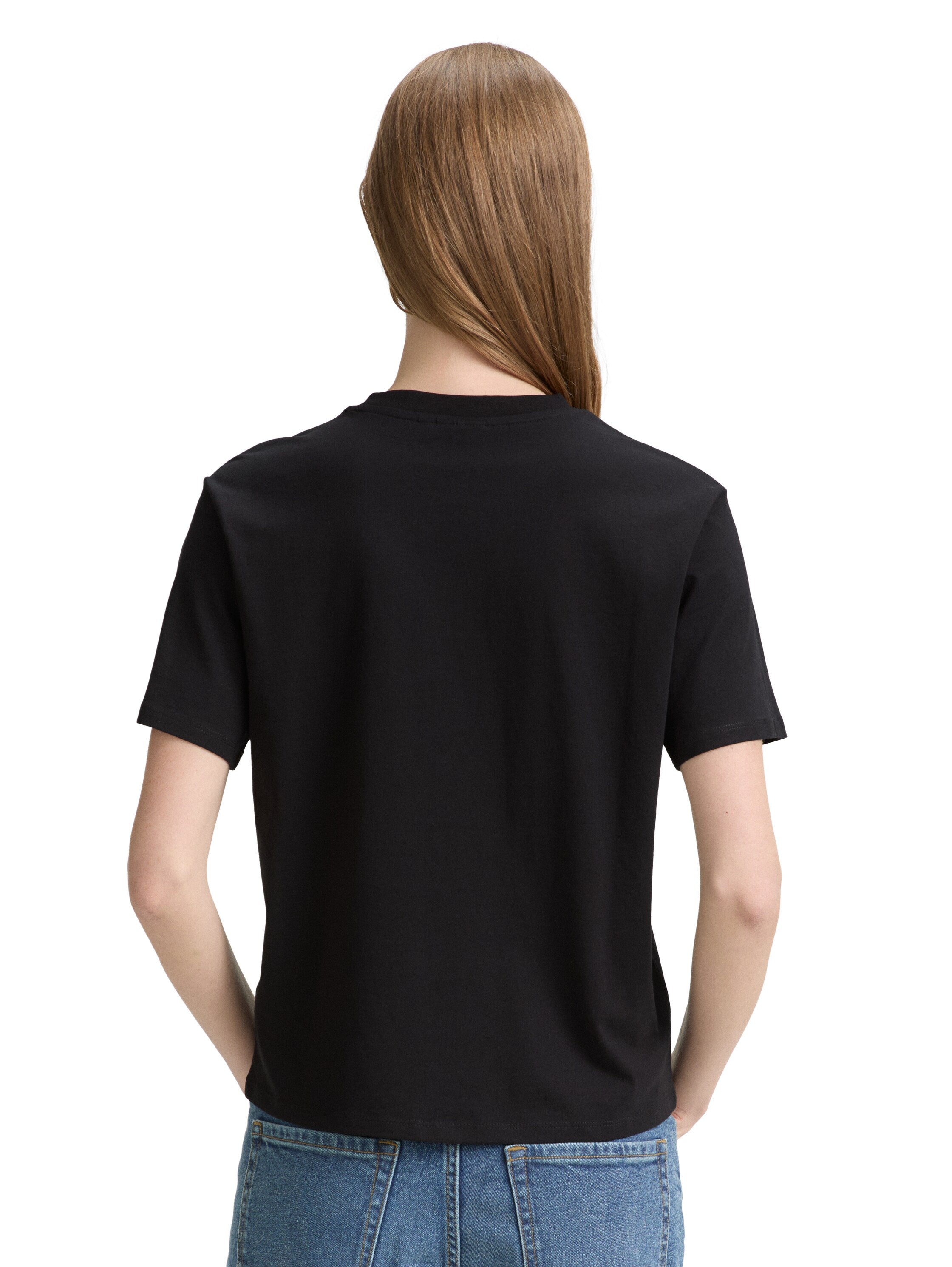 Tom Tailor Black Boxy Fit T-shirt