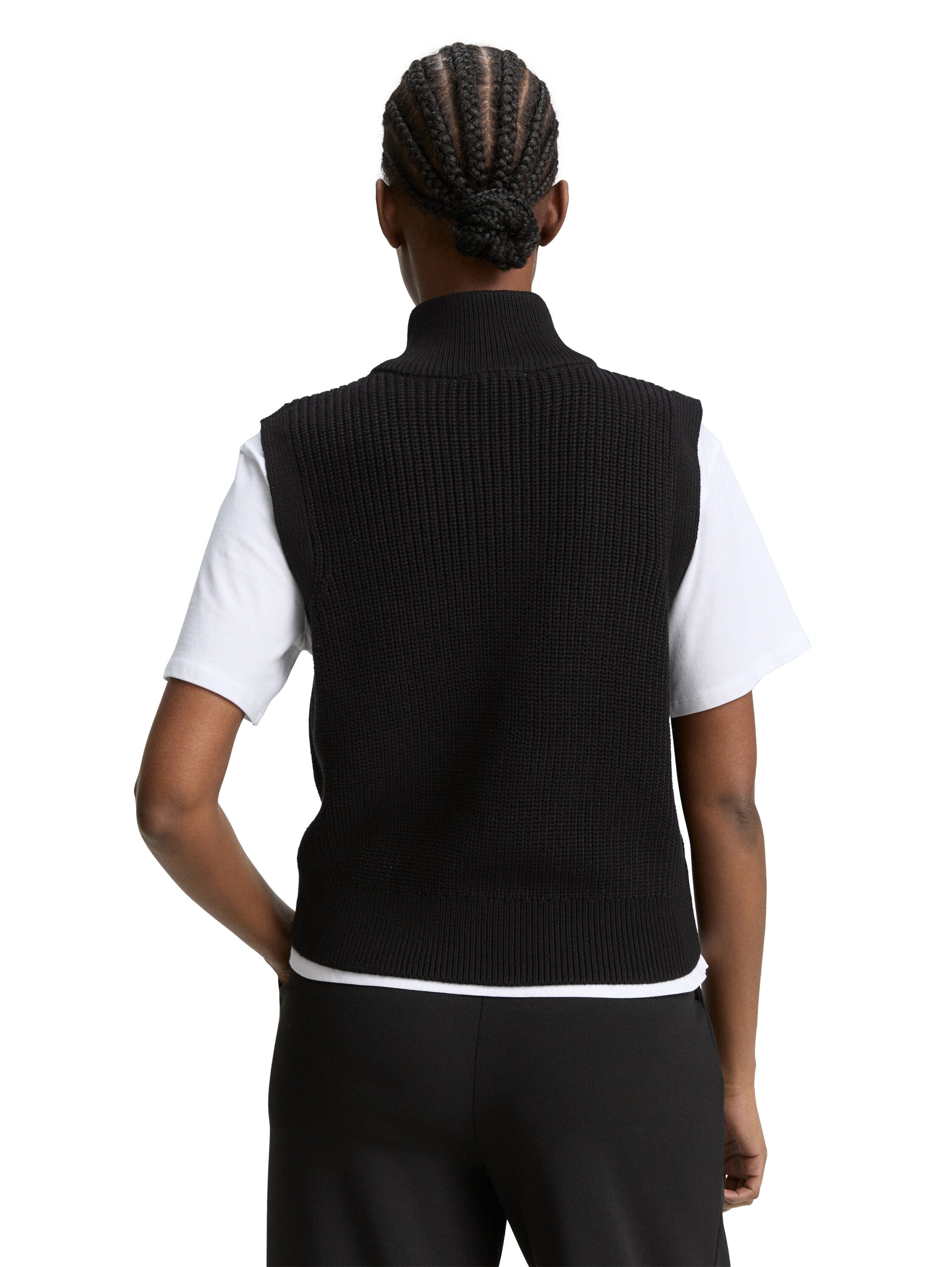 Tom Tailor Navy Vest With Full Zipper