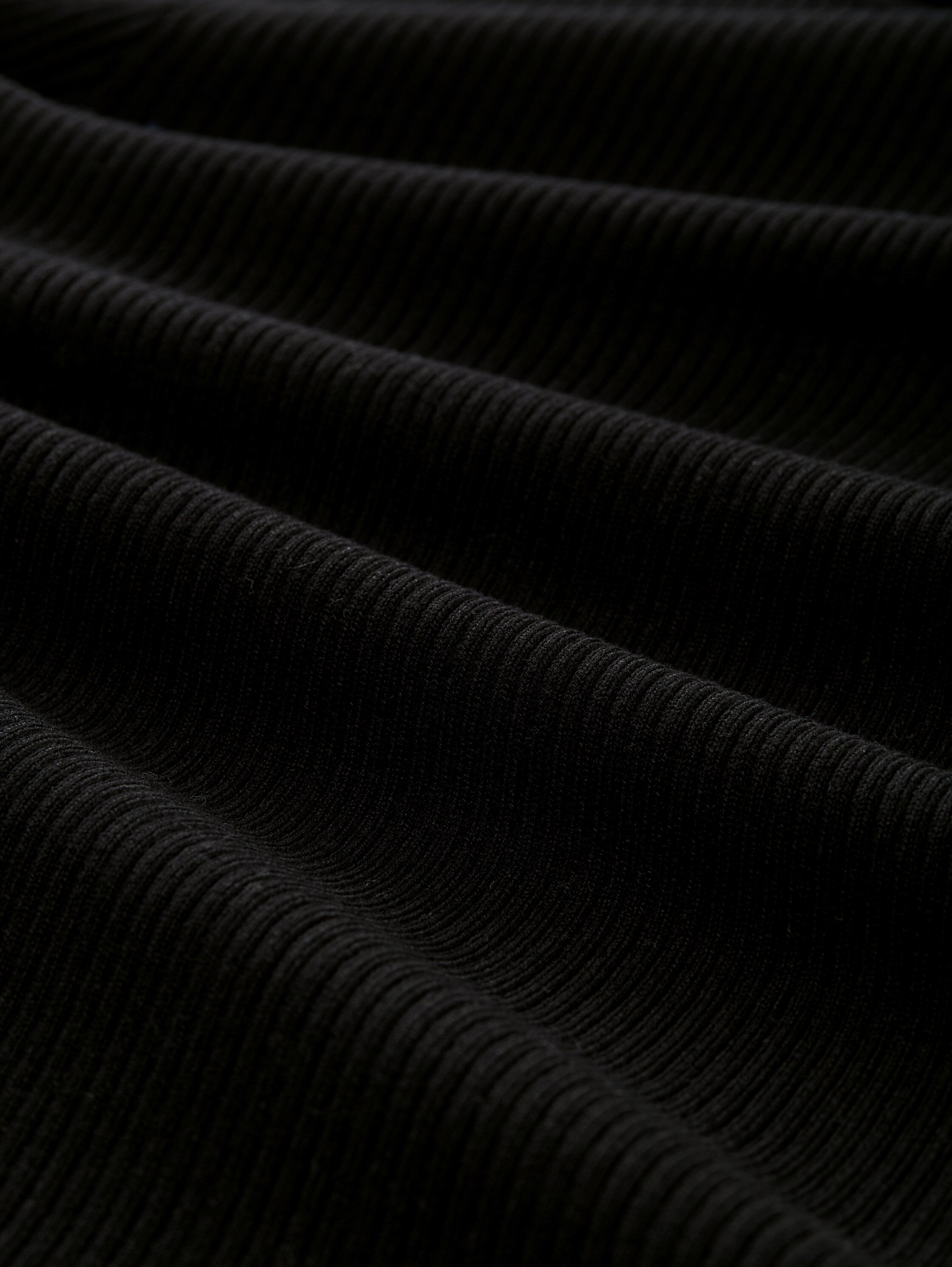 Tom Tailor Ribbed Turtleneck Black Pullover
