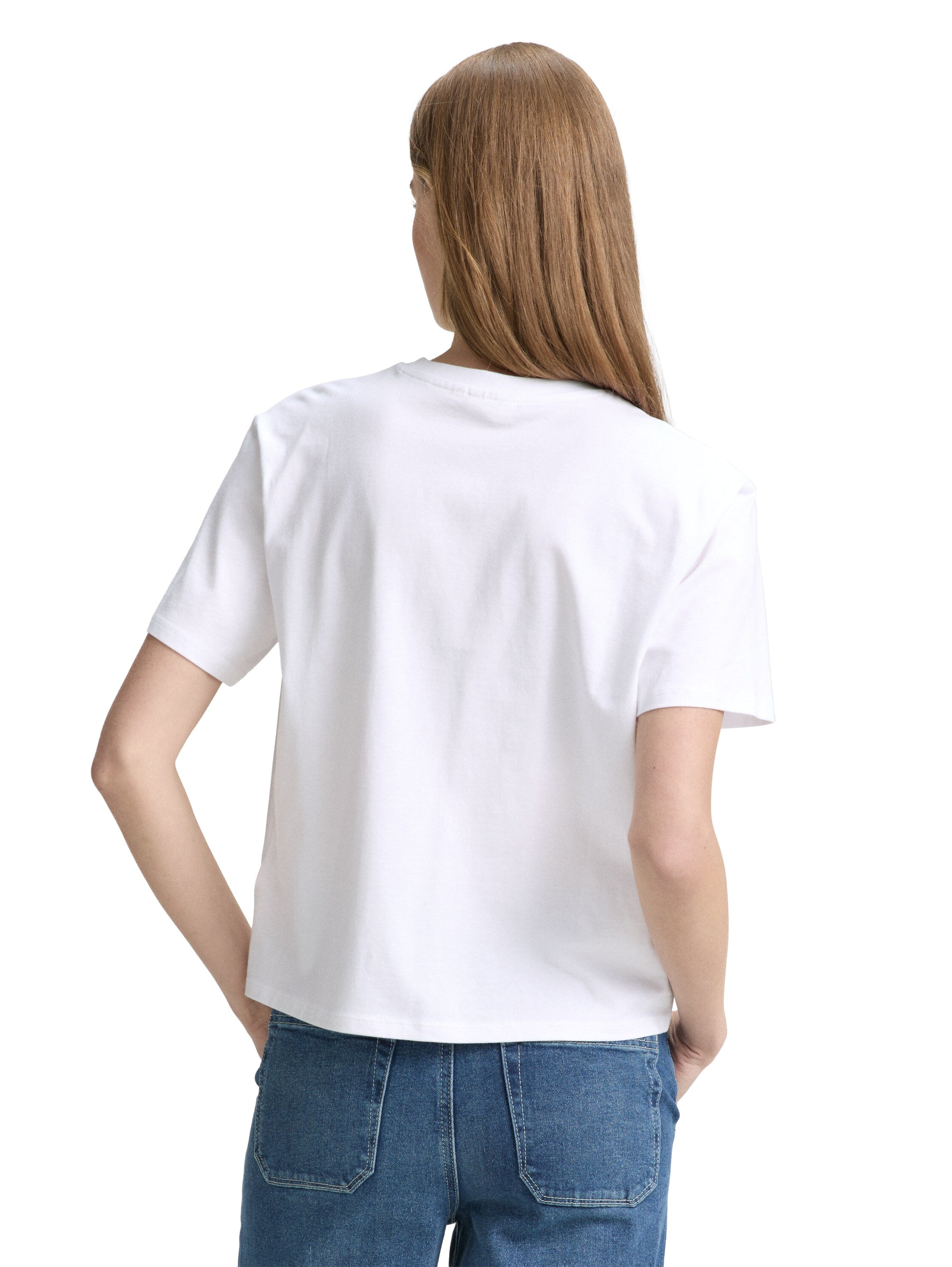 Tom Tailor White Boxy Fit T-shirt