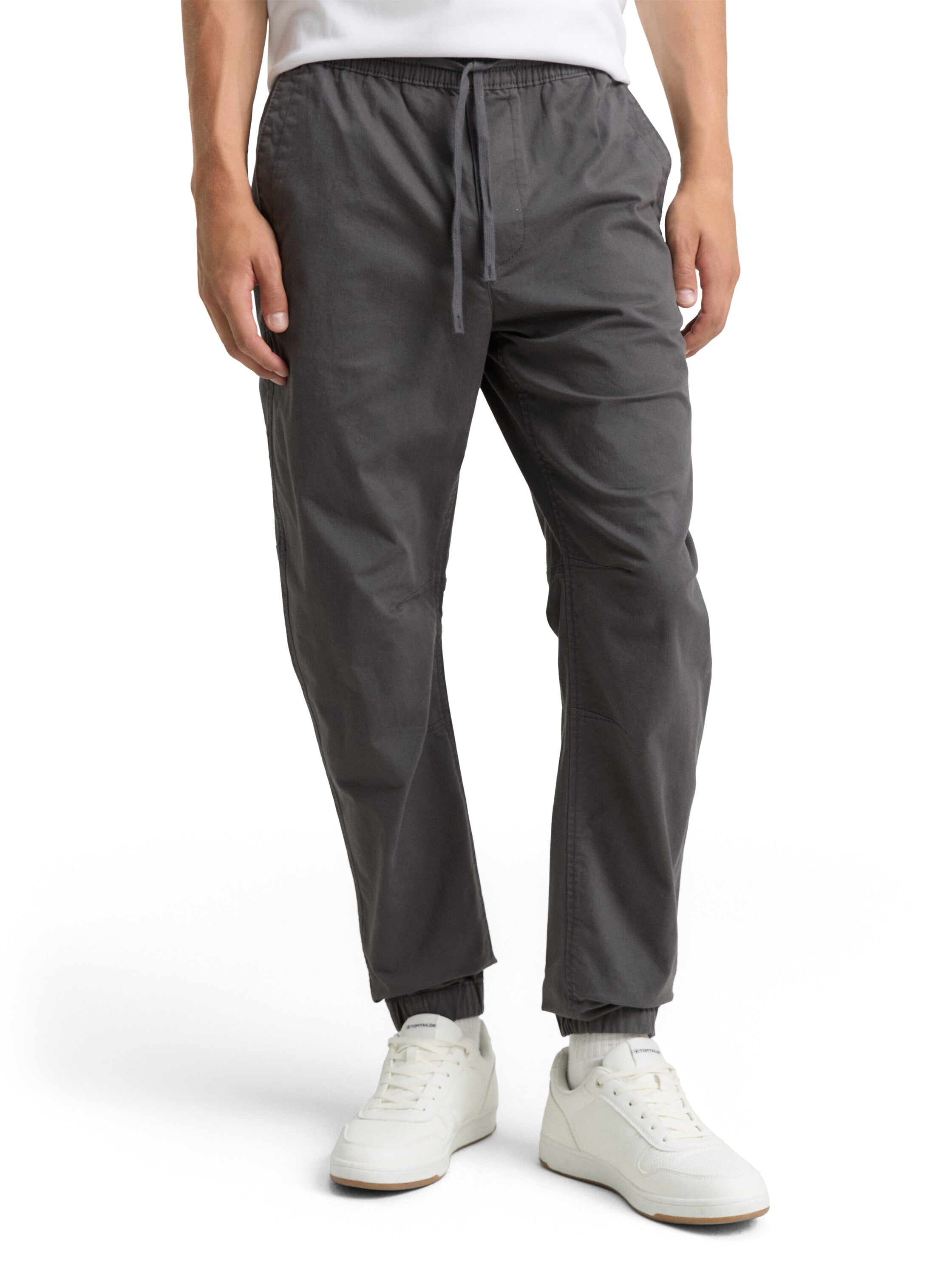 Tom Tailor Grey Jogging With Side Slanted Pockets