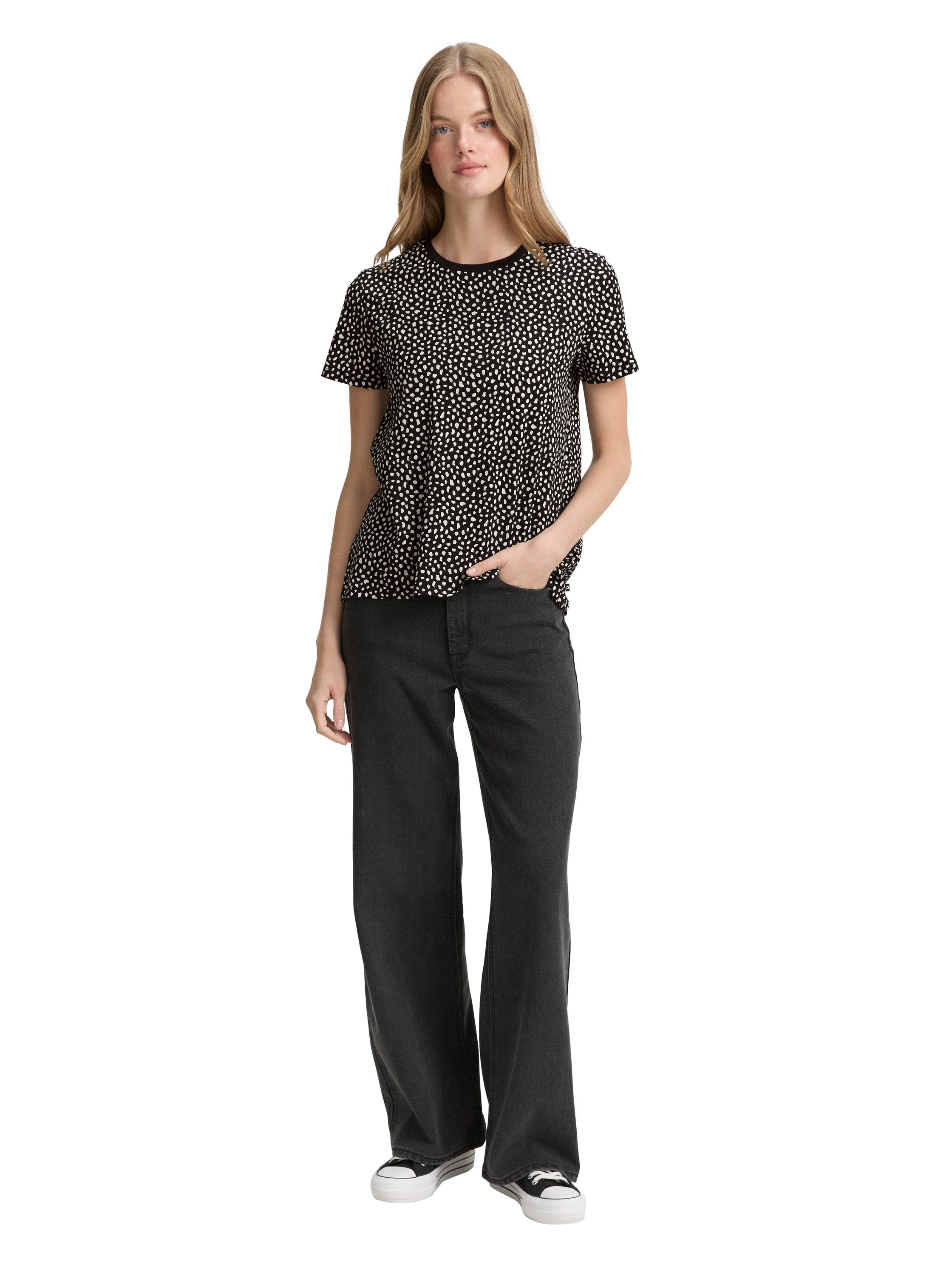 Tom Tailor Loose Fit Dotted Print T-shirt