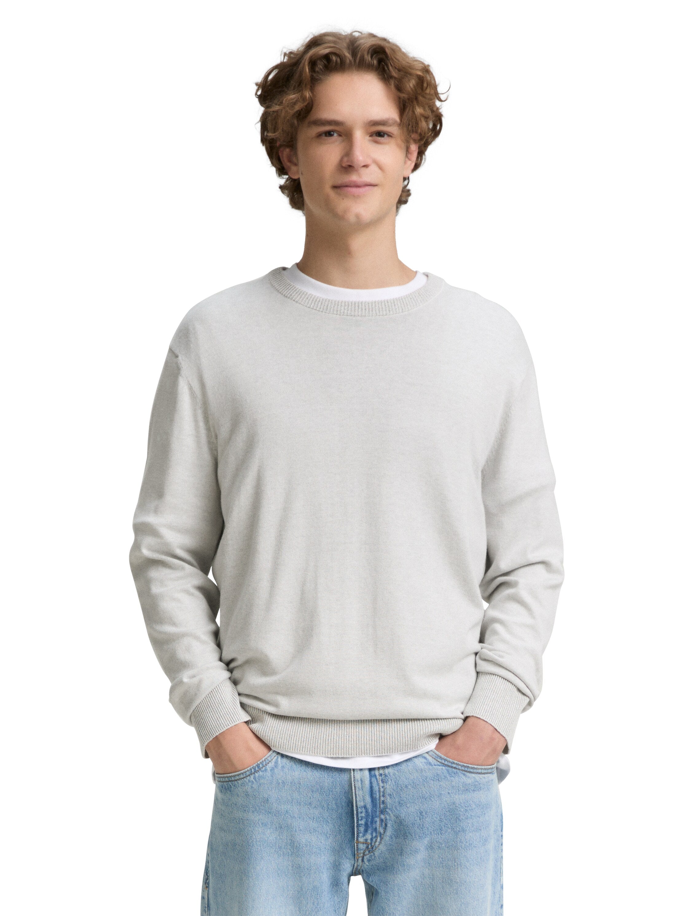 Tom Tailor Grey Sweater Round Neck