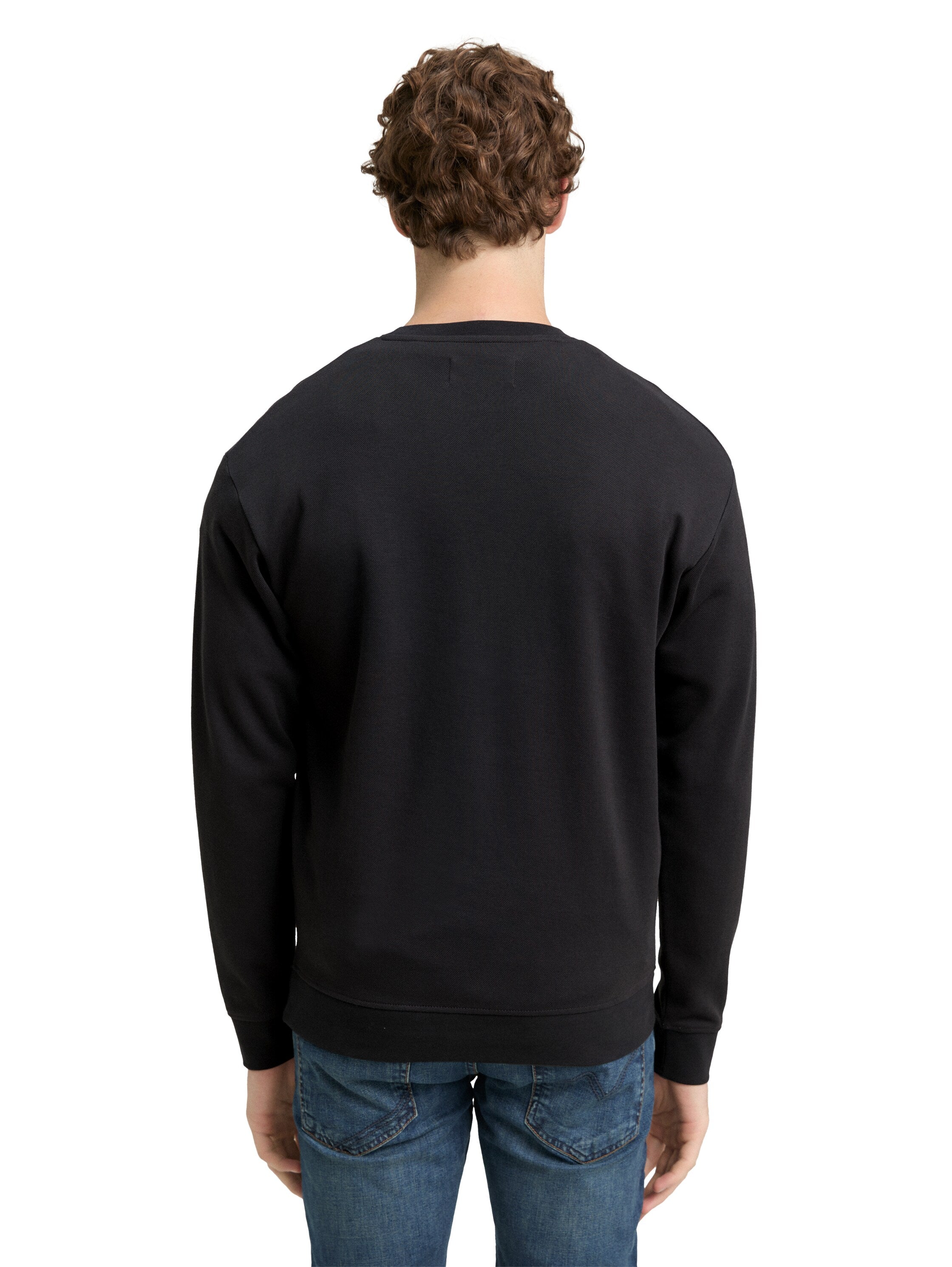 Tom Tailor Round Neck Basic Black Sweater