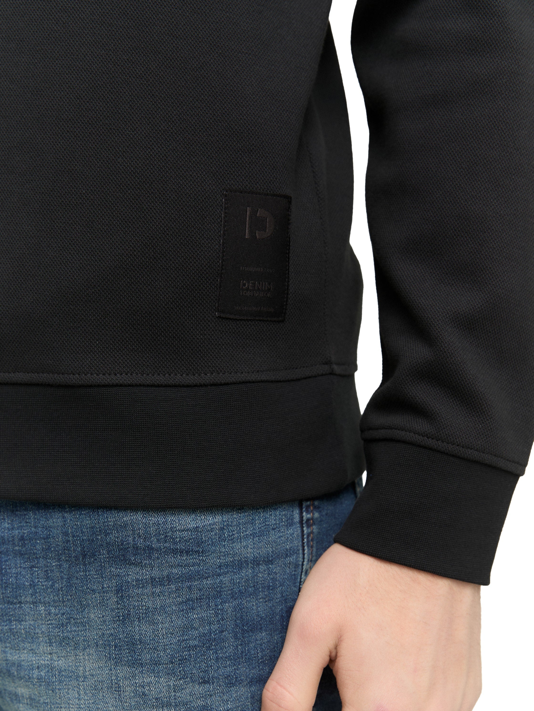 Tom Tailor Round Neck Basic Black Sweater