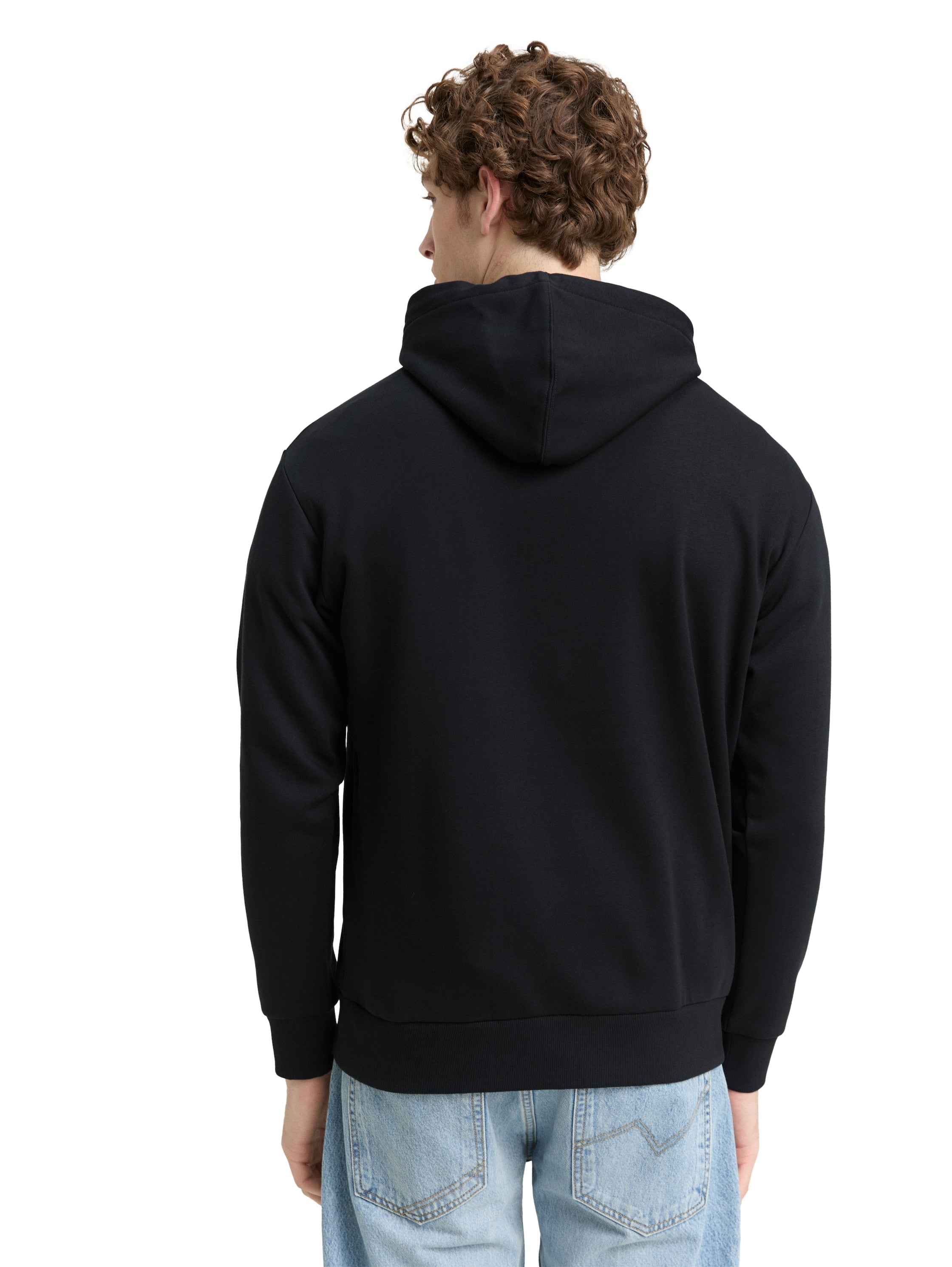Tom Tailor Black Hoodie With Print