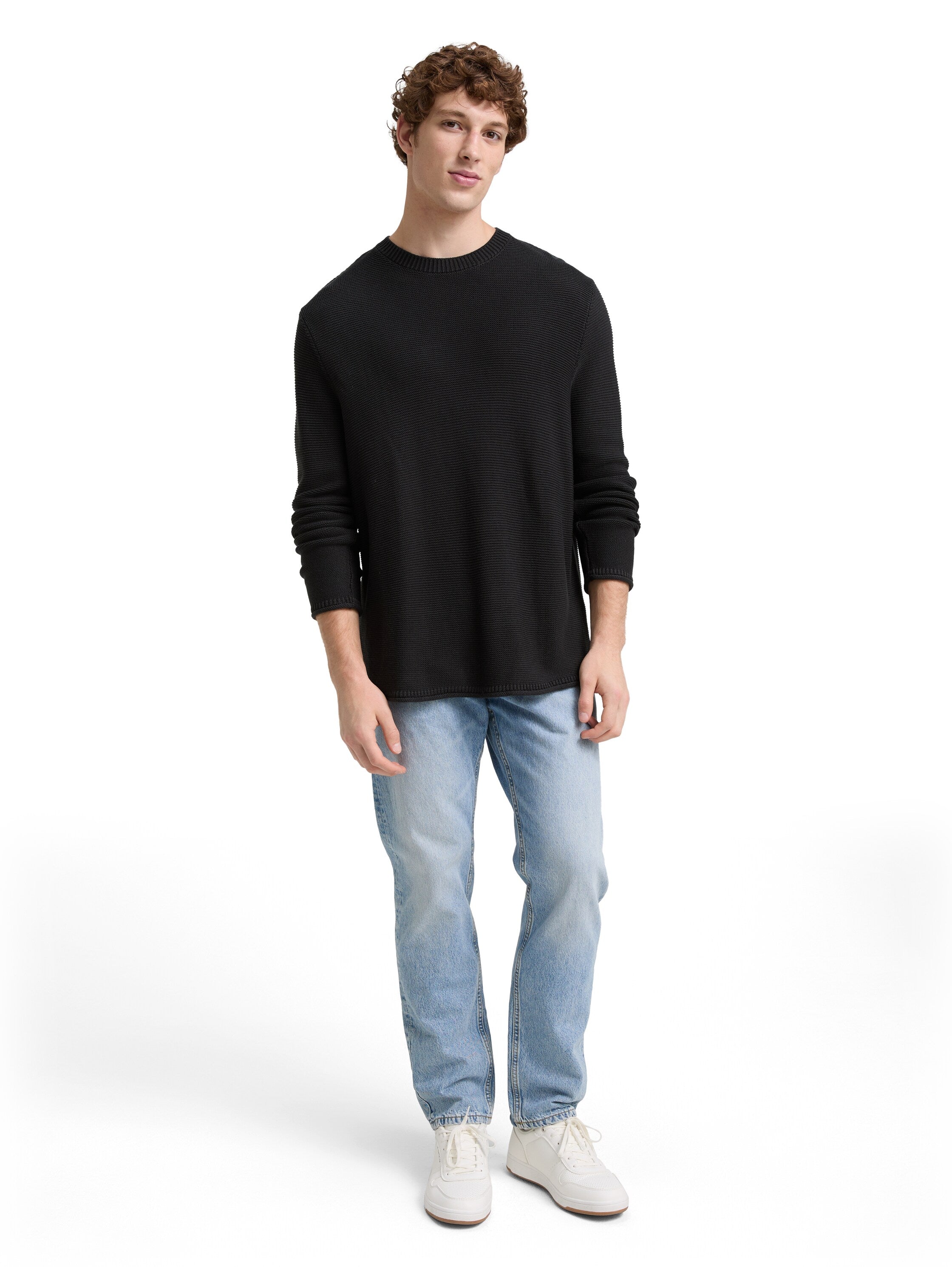 Tom Tailor Relaxed Fit Black Pullover