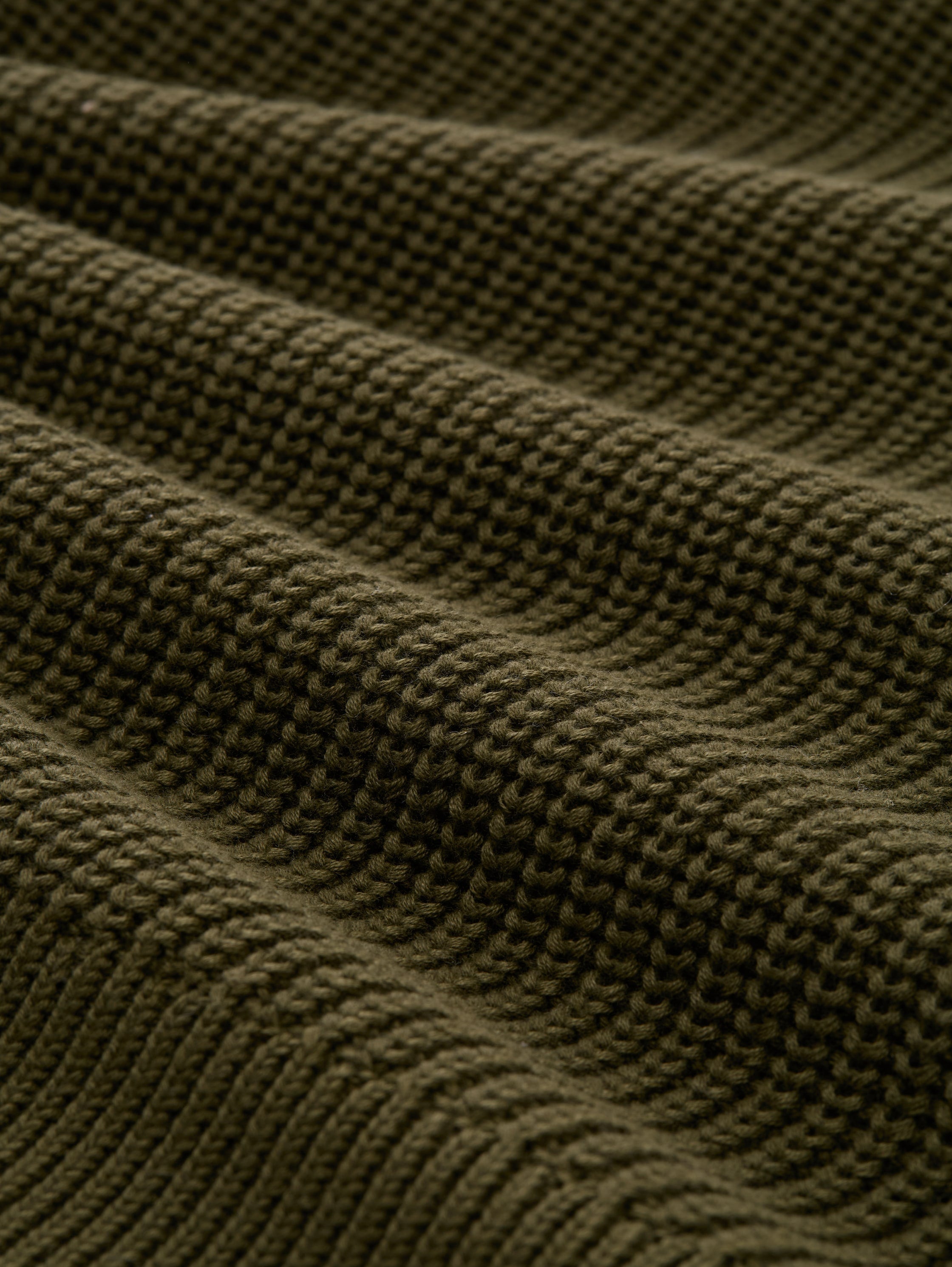 Tom Tailor Knitted Green Stripe Pullover With Slight Ballons Sleeves