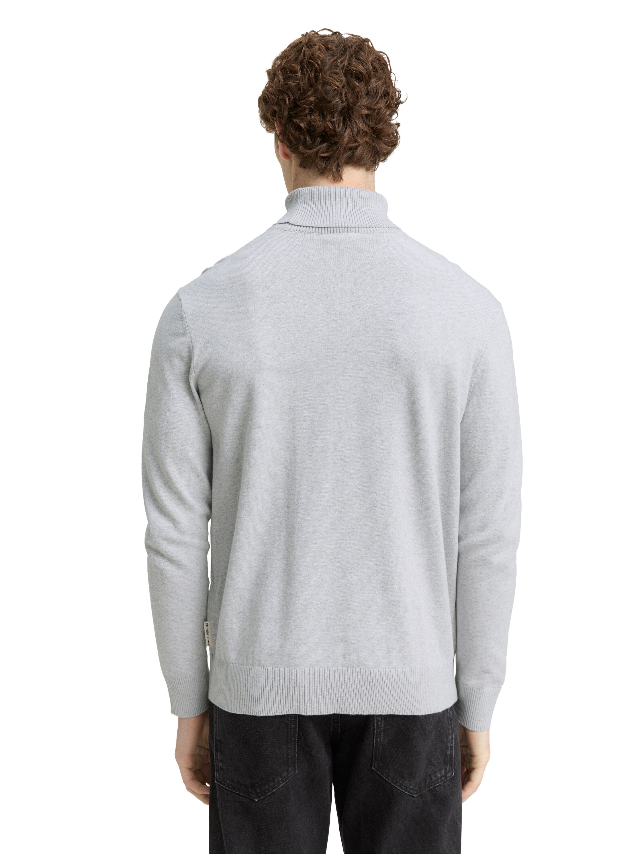 Tom Tailor High Neck Knitwear Light Grey Pullover