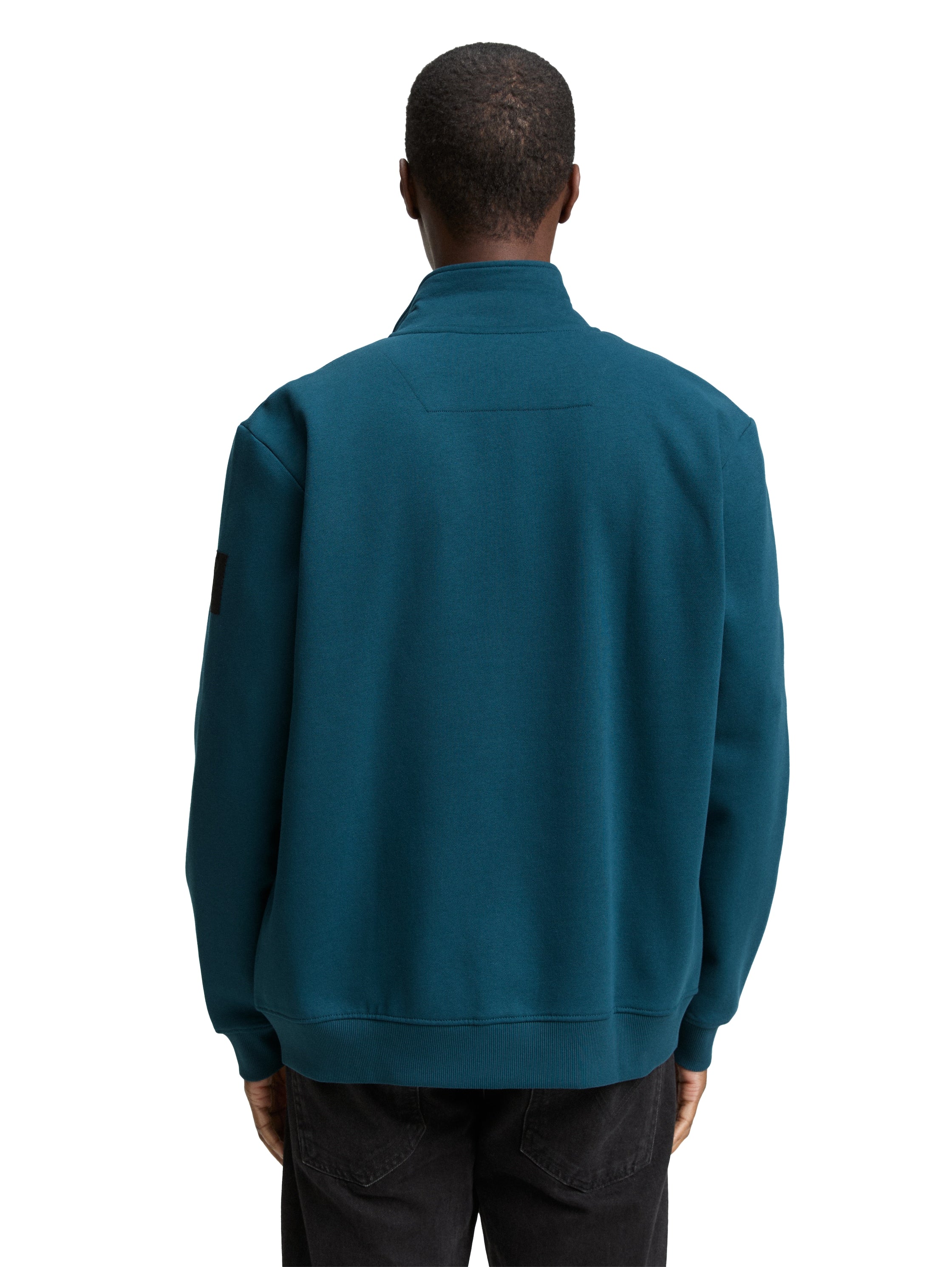 Tom Tailor Long Sleeved Deep Green Jacket With Zipper To Close