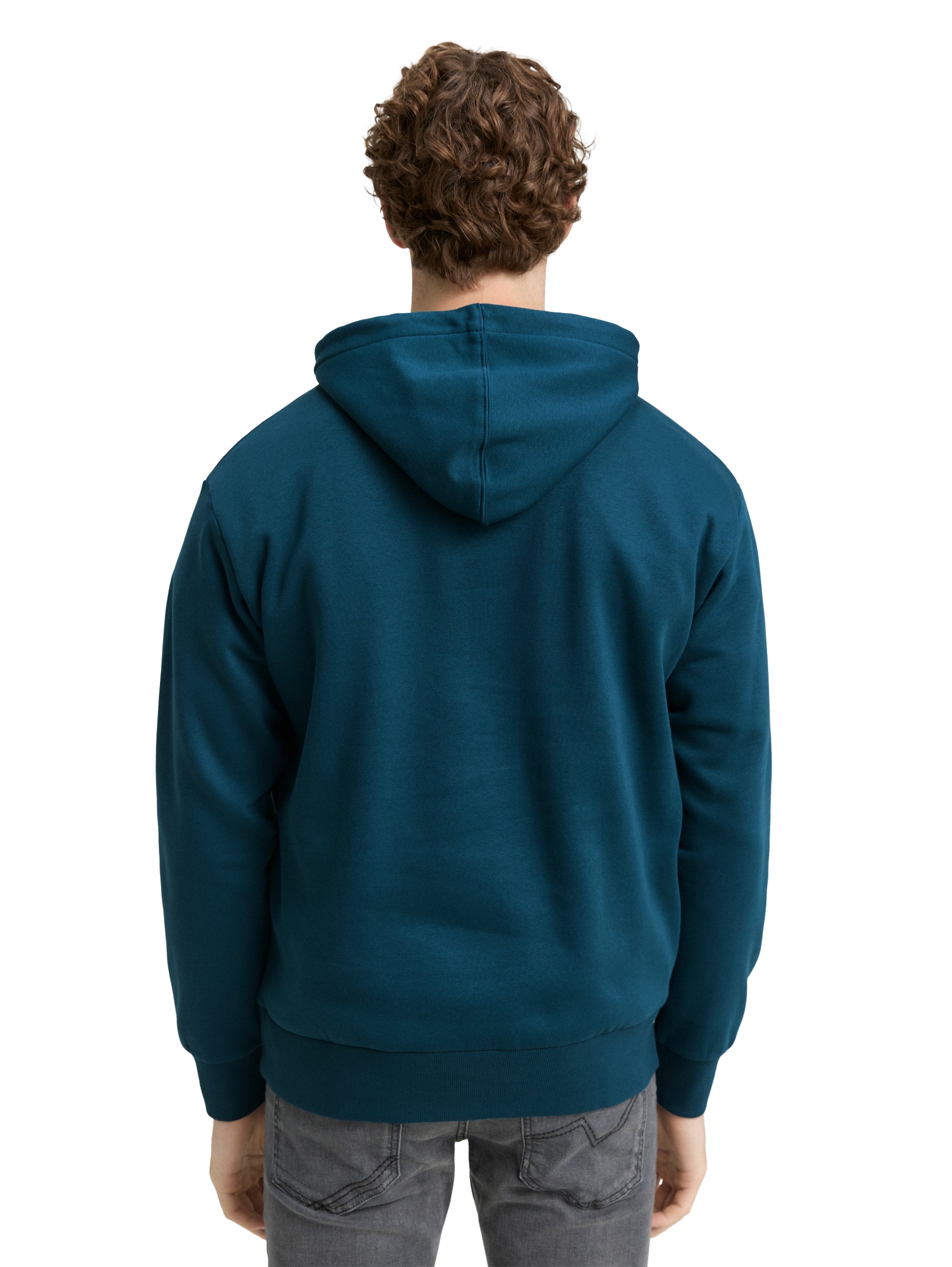 Tom Tailor Deep Green Hoodie With Print
