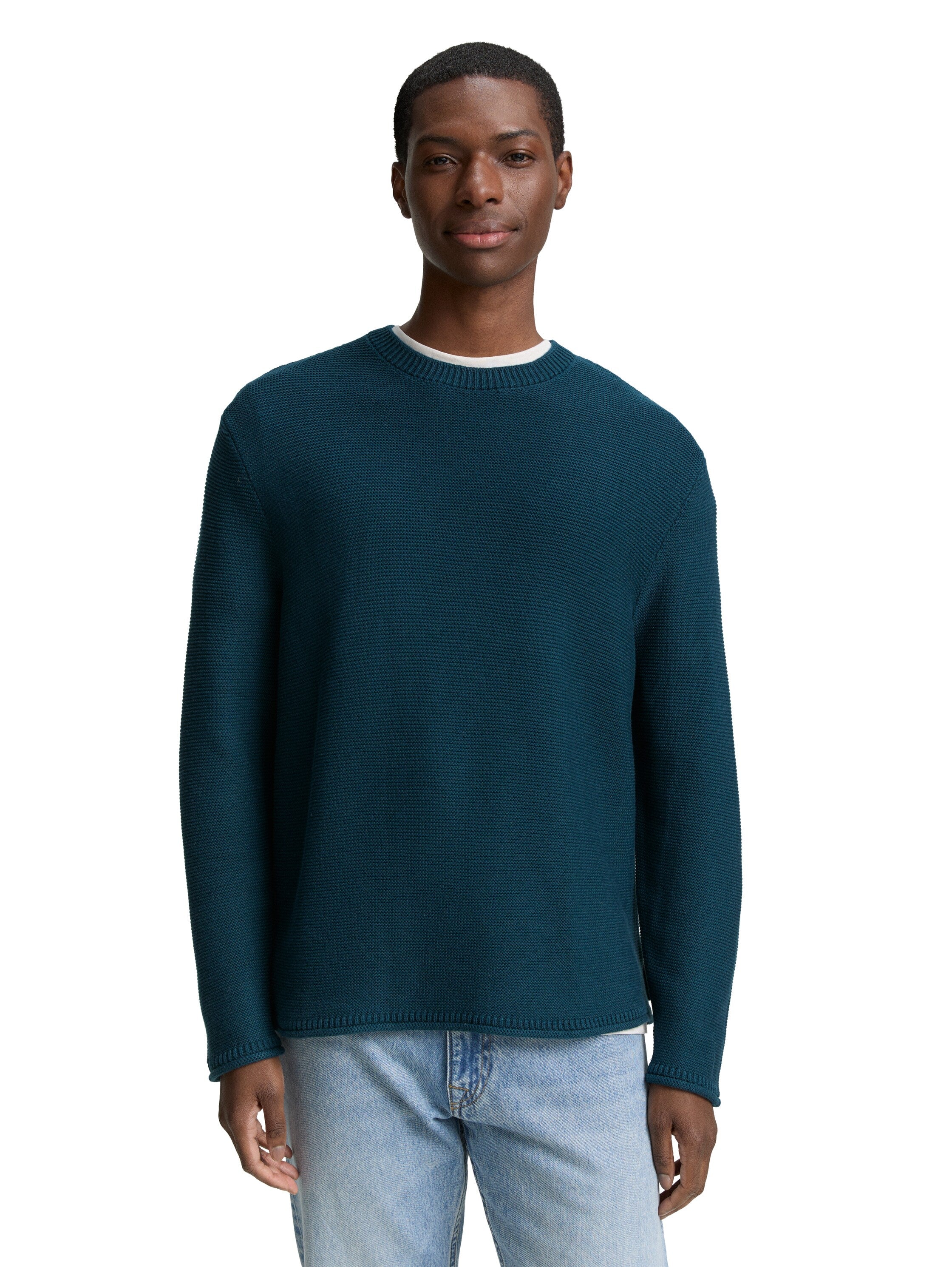 Tom Tailor Relaxed Fit Petrol Pullover