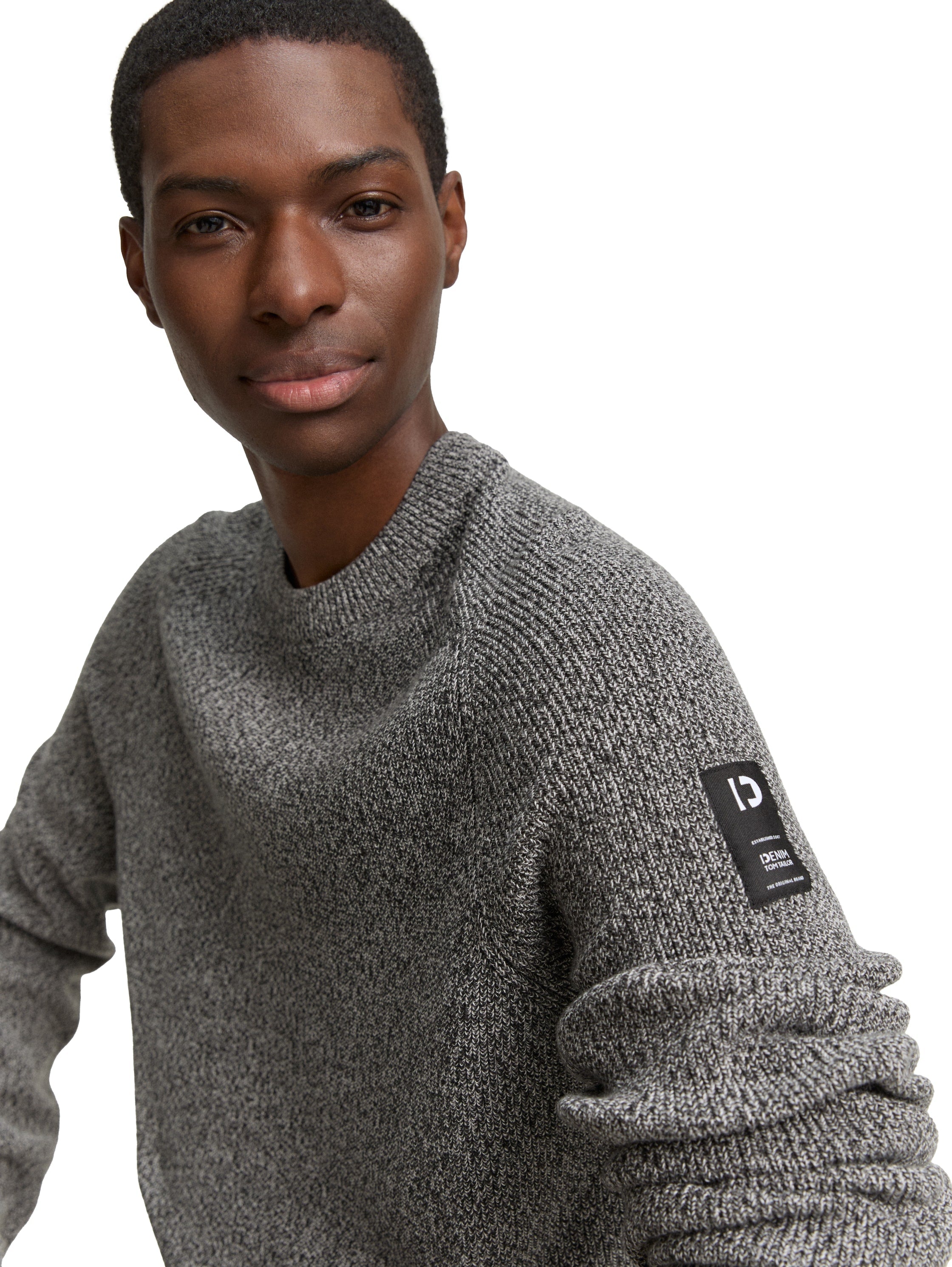 Tom Tailor Grey Knitwear Pullover Round Neck